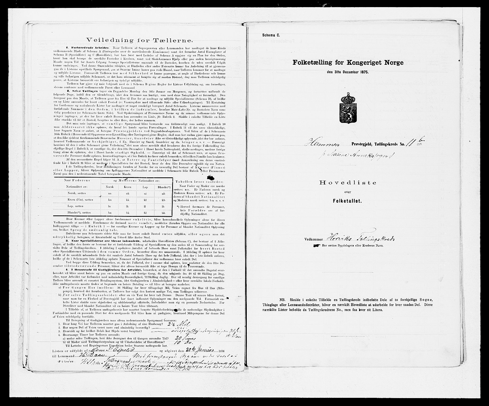 SAB, 1875 census for 1254P Hamre, 1875, p. 26