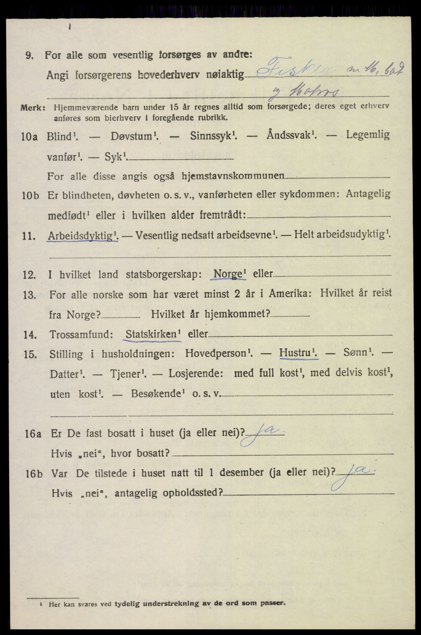 SAK, 1920 census for Søgne, 1920, p. 5988