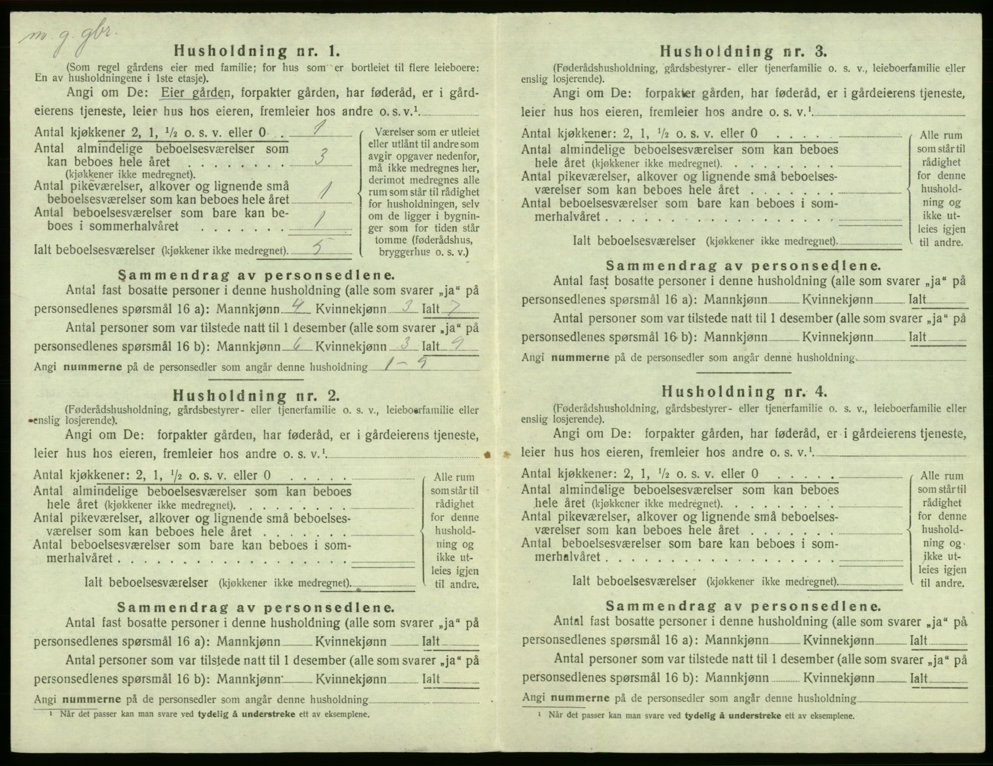 SAB, 1920 census for Fana, 1920, p. 529