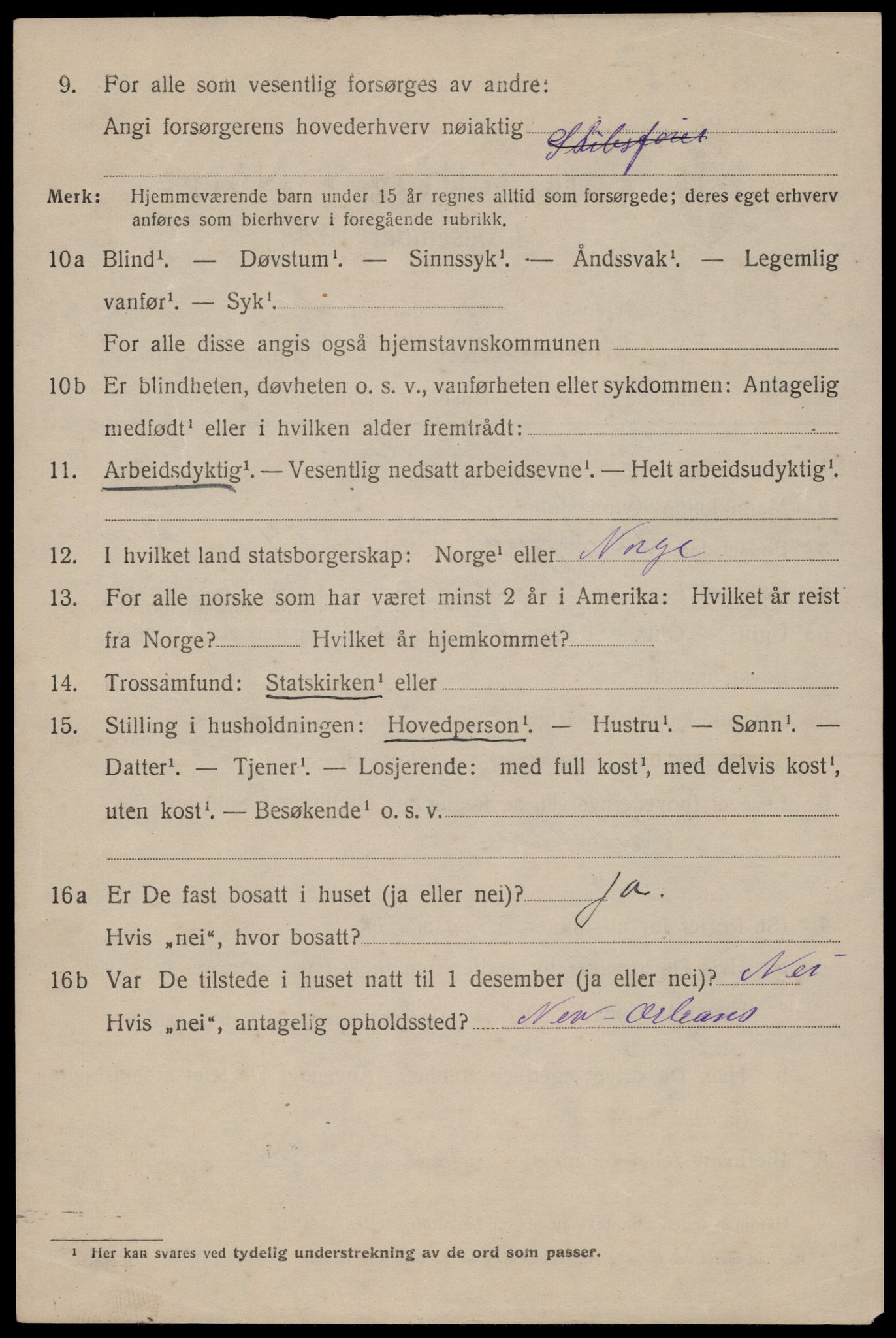 SAST, 1920 census for Stavanger, 1920, p. 56069