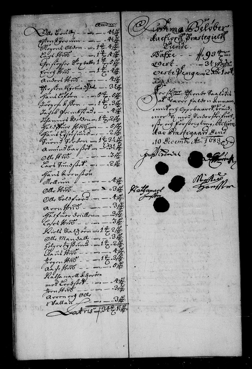 Rentekammeret inntil 1814, Reviderte regnskaper, Stiftamtstueregnskaper, Trondheim stiftamt og Nordland amt, AV/RA-EA-6044/R/Rg/L0072: Trondheim stiftamt og Nordland amt, 1683