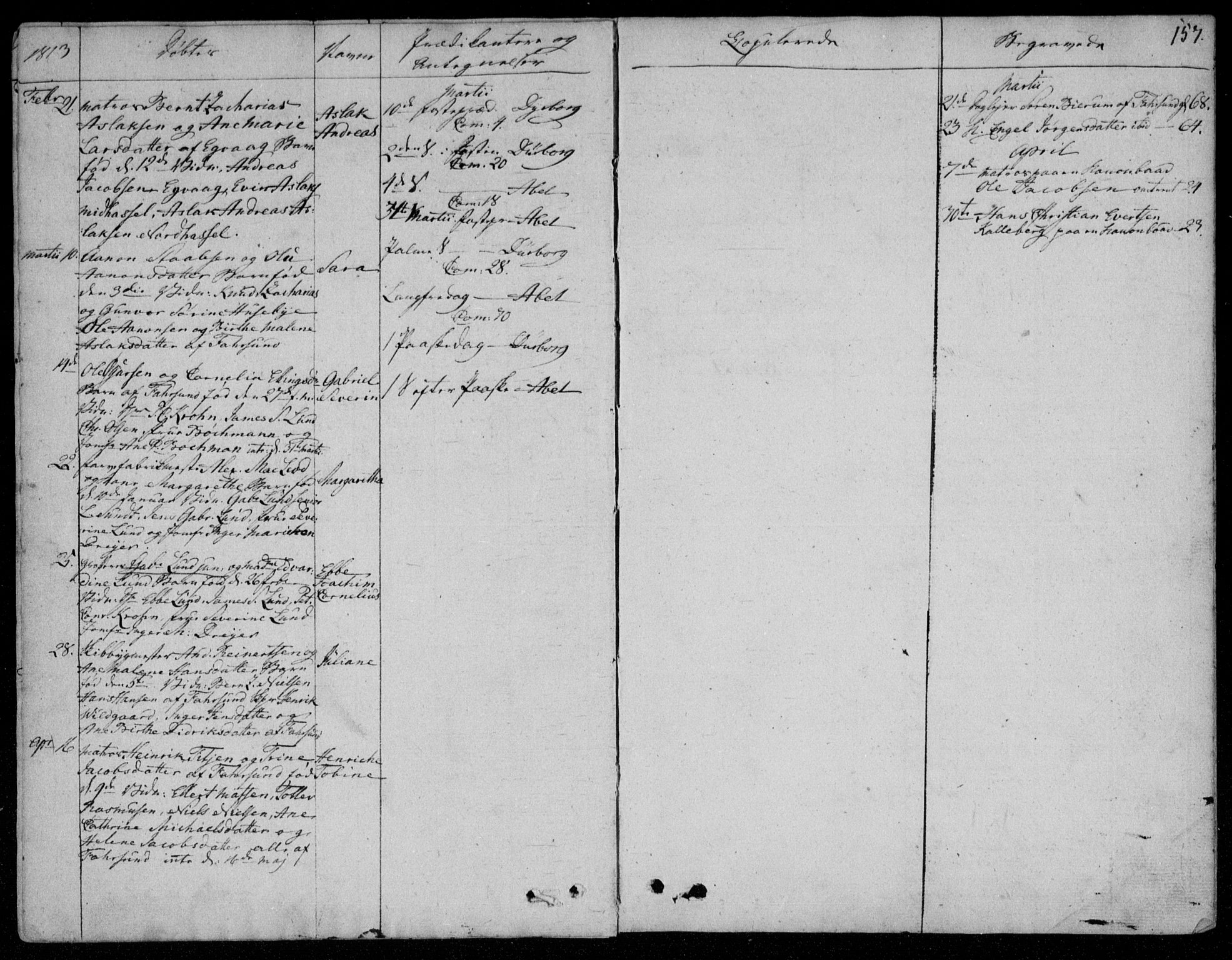 Farsund sokneprestkontor, SAK/1111-0009/F/Fa/L0001: Parish register (official) no. A 1, 1784-1815, p. 157