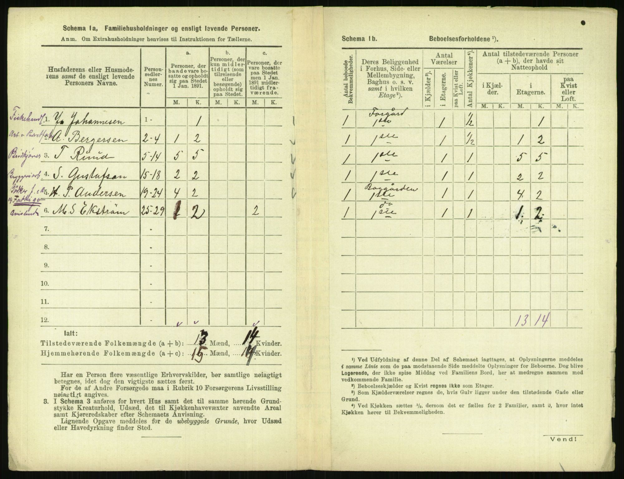 RA, 1891 census for 0301 Kristiania, 1891, p. 148445