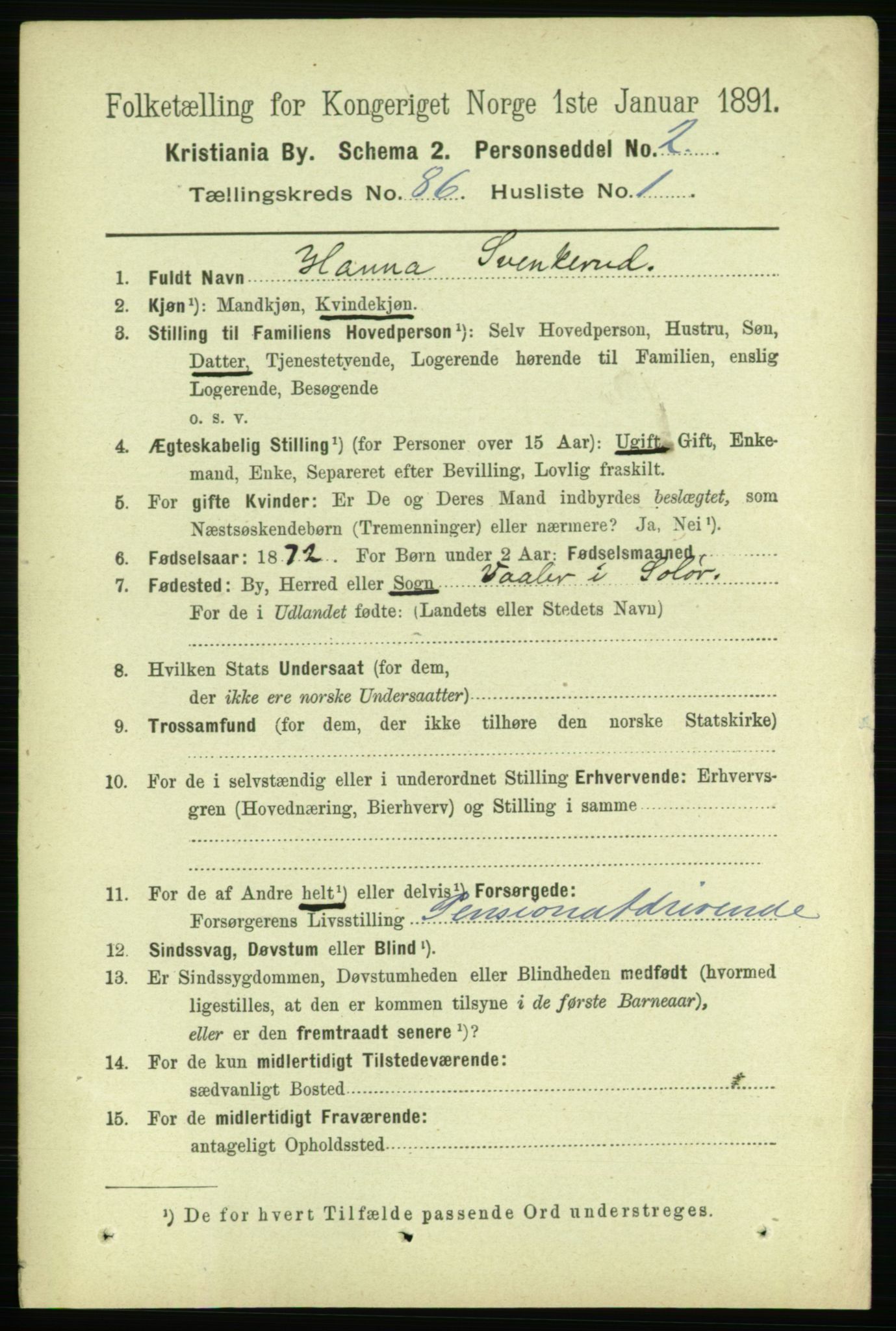 RA, 1891 census for 0301 Kristiania, 1891, p. 43017