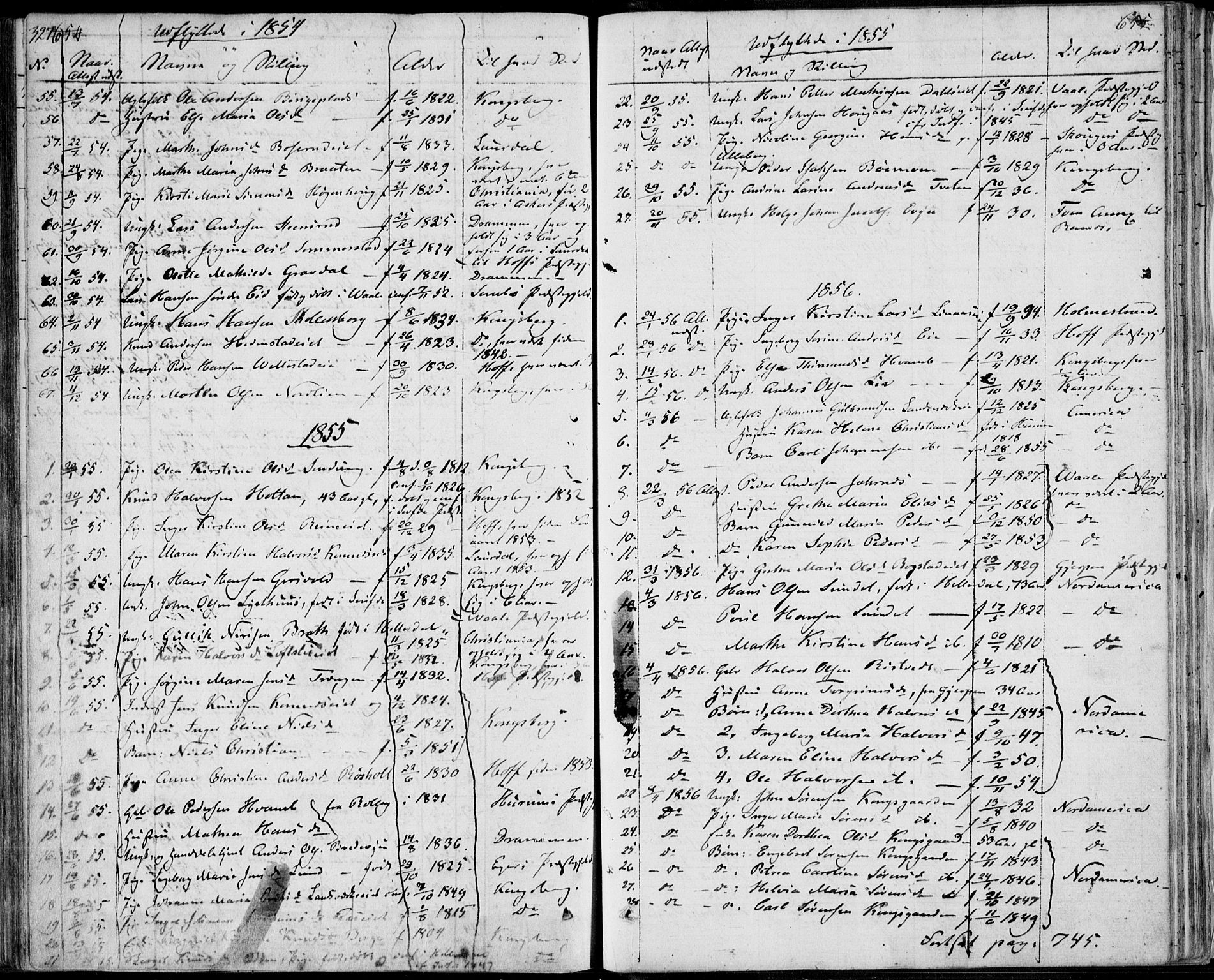 Sandsvær kirkebøker, SAKO/A-244/F/Fa/L0005: Parish register (official) no. I 5, 1840-1856, p. 654-655