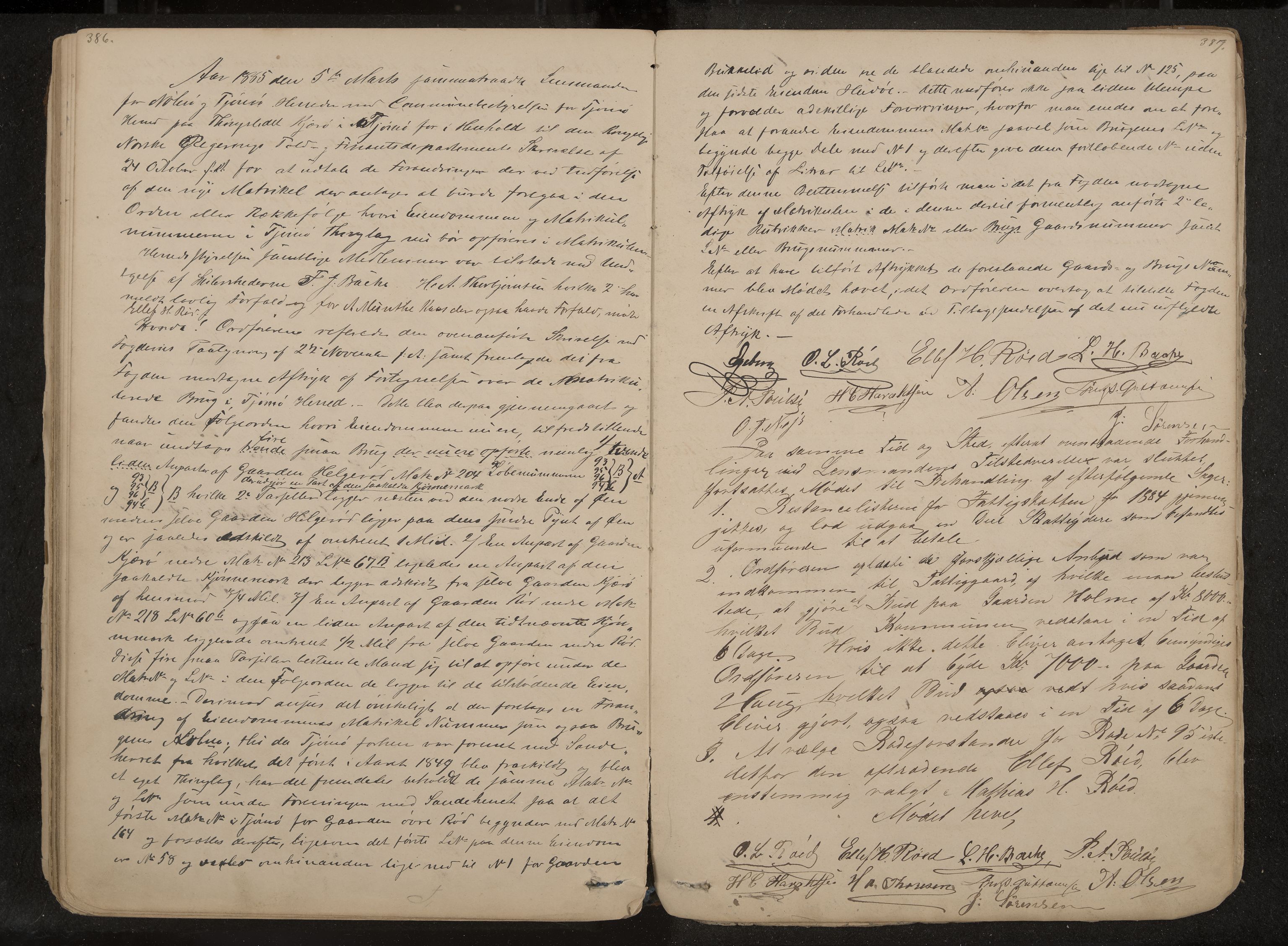 Tjøme formannskap og sentraladministrasjon, IKAK/0723021-1/A/L0002: Møtebok, 1865-1886, p. 386-387