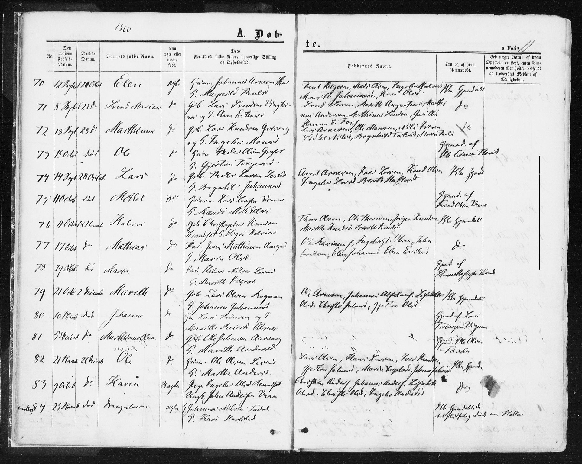 Ministerialprotokoller, klokkerbøker og fødselsregistre - Møre og Romsdal, AV/SAT-A-1454/578/L0905: Parish register (official) no. 578A04, 1859-1877, p. 11