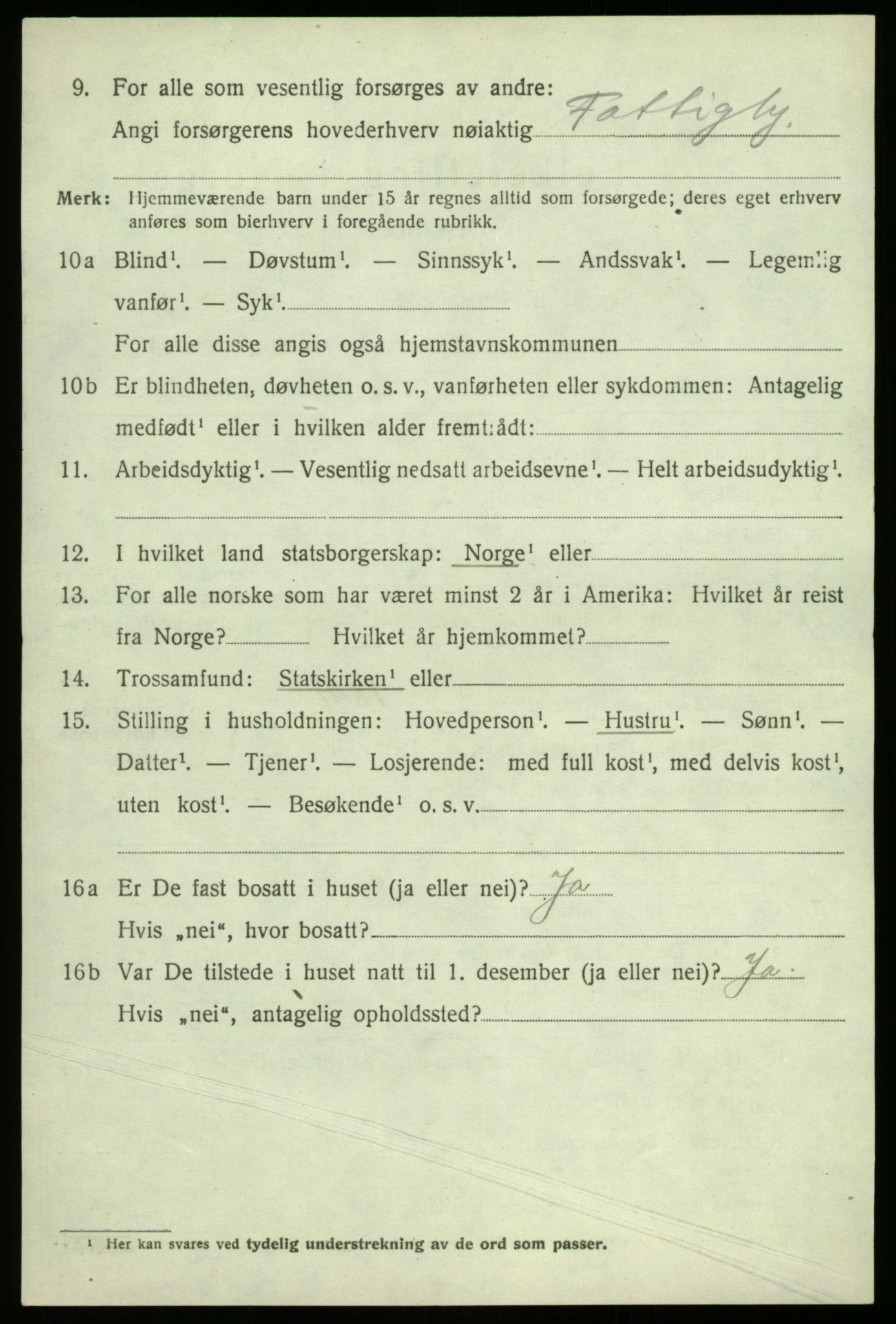 SAB, 1920 census for Sogndal, 1920, p. 2934