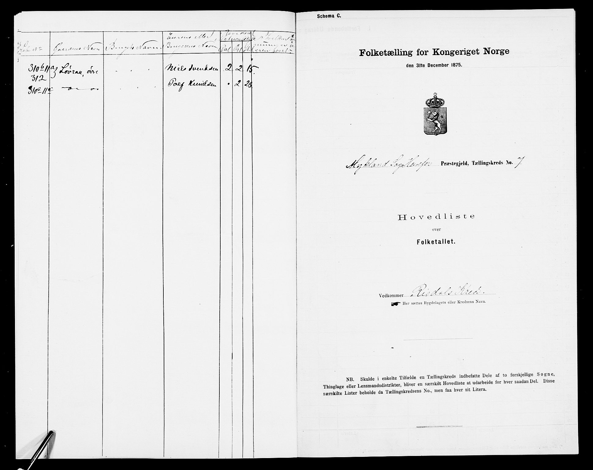 SAK, 1875 census for 0933P Herefoss, 1875, p. 553