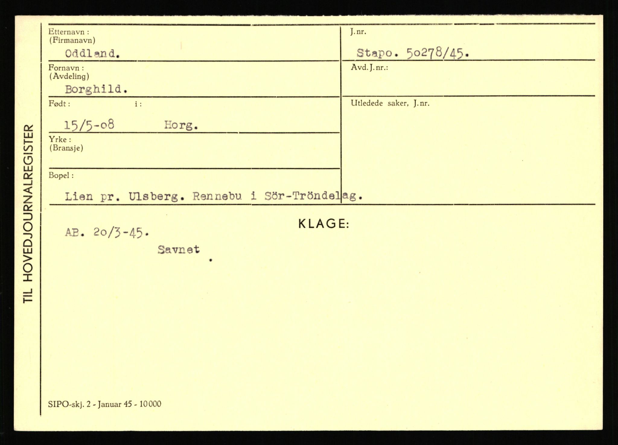 Statspolitiet - Hovedkontoret / Osloavdelingen, AV/RA-S-1329/C/Ca/L0012: Oanæs - Quistgaard	, 1943-1945, p. 50