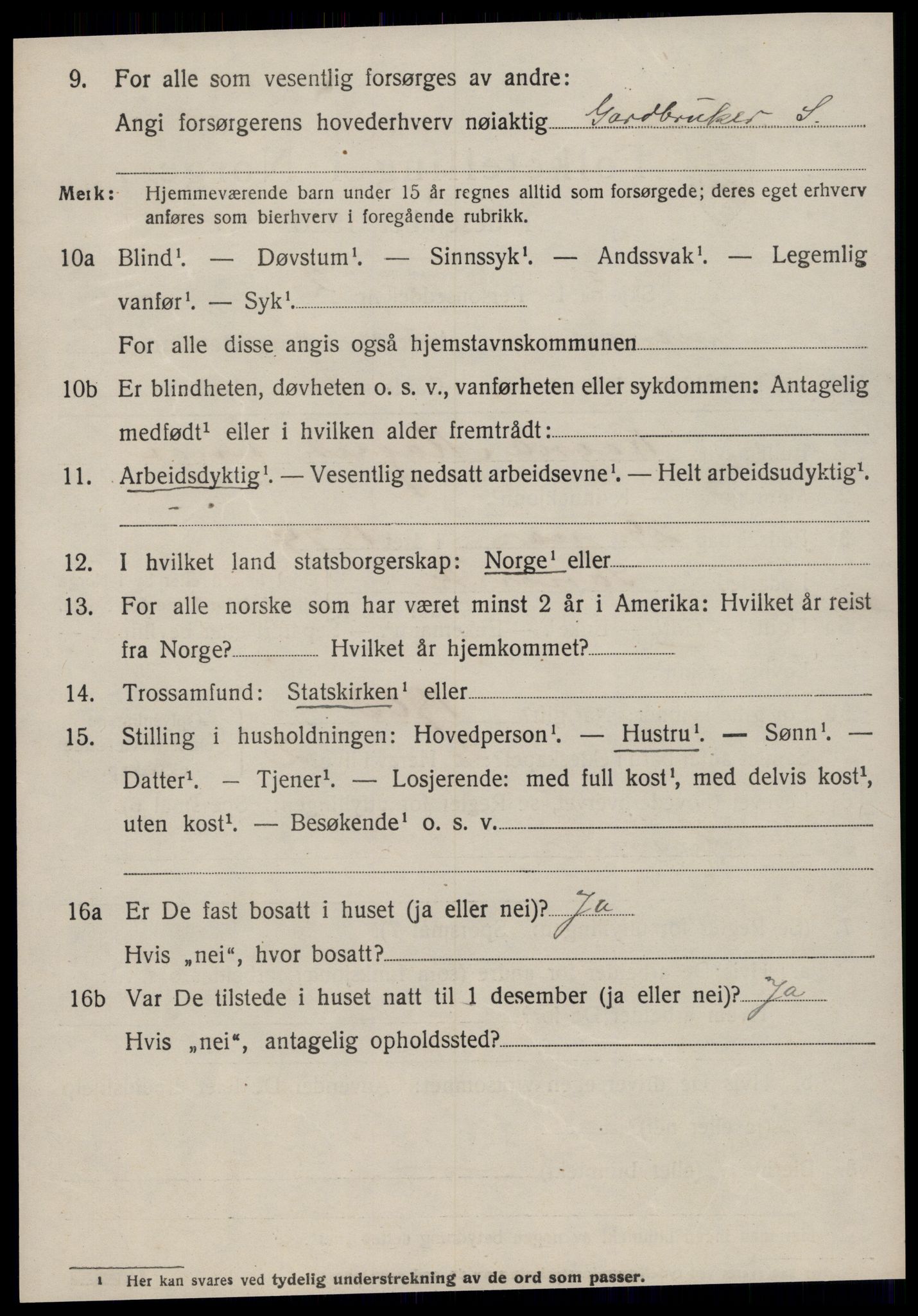 SAT, 1920 census for Tustna, 1920, p. 2378