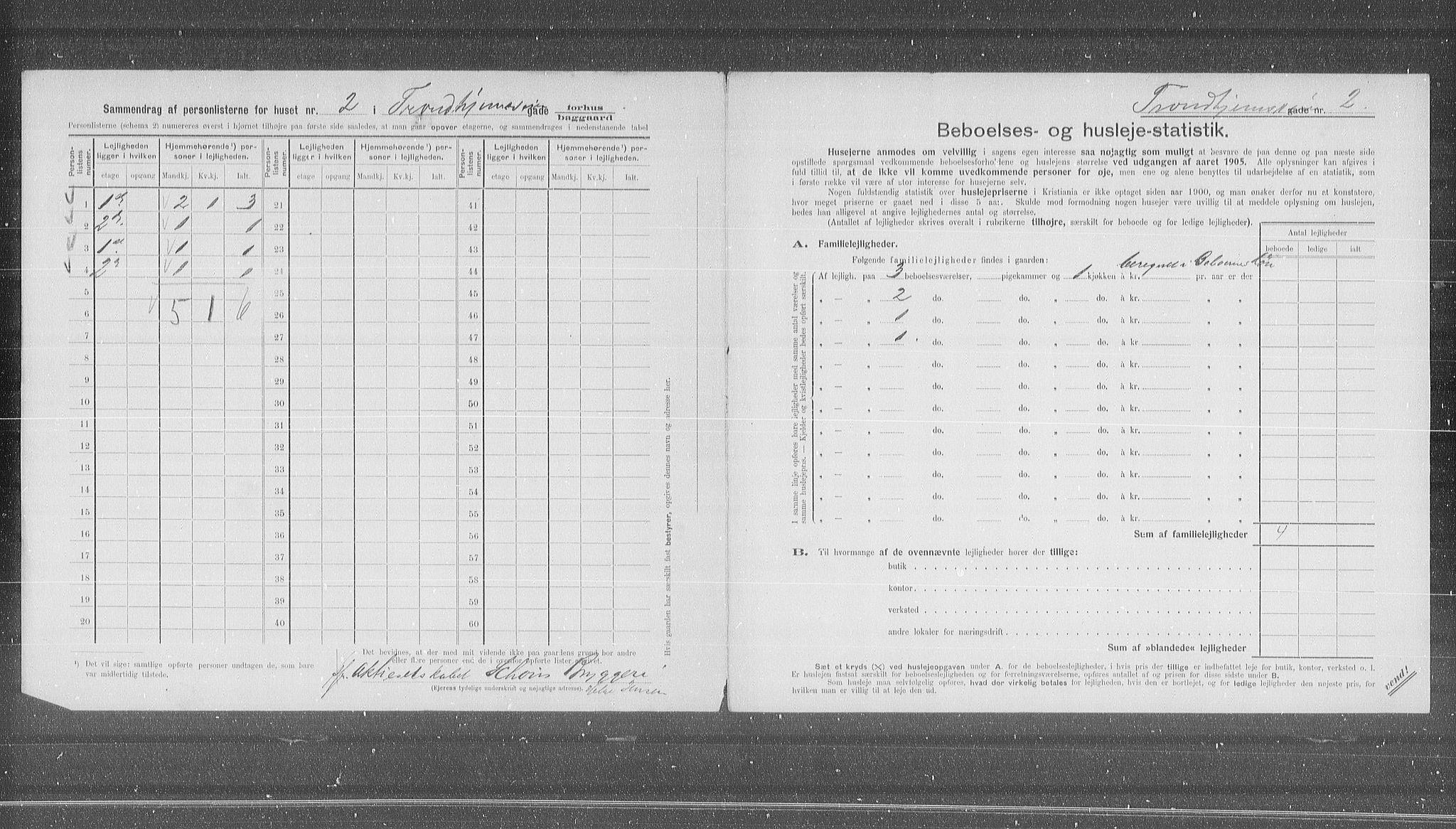 OBA, Municipal Census 1905 for Kristiania, 1905, p. 60896