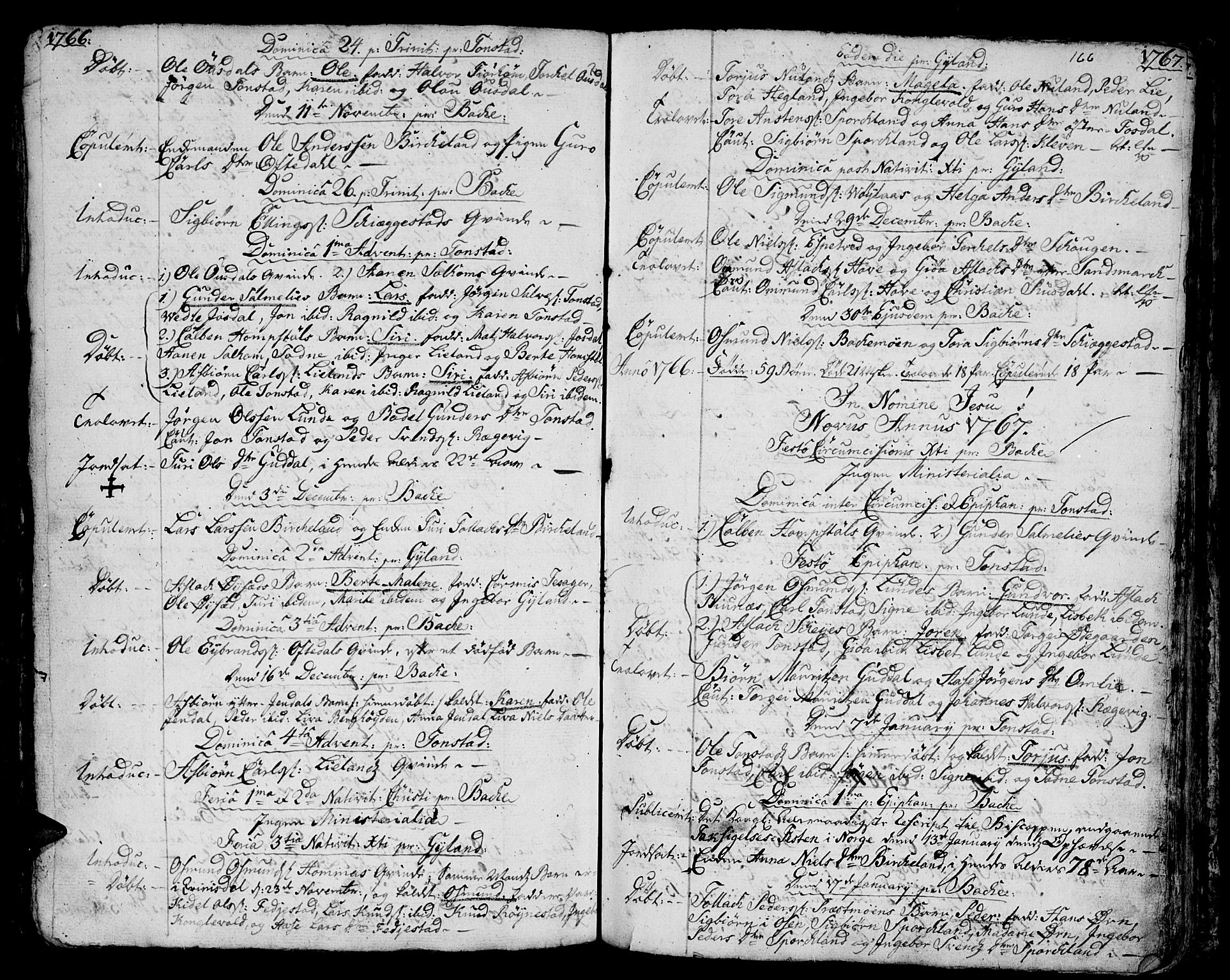 Bakke sokneprestkontor, SAK/1111-0002/F/Fa/Faa/L0001: Parish register (official) no. A 1, 1741-1780, p. 166