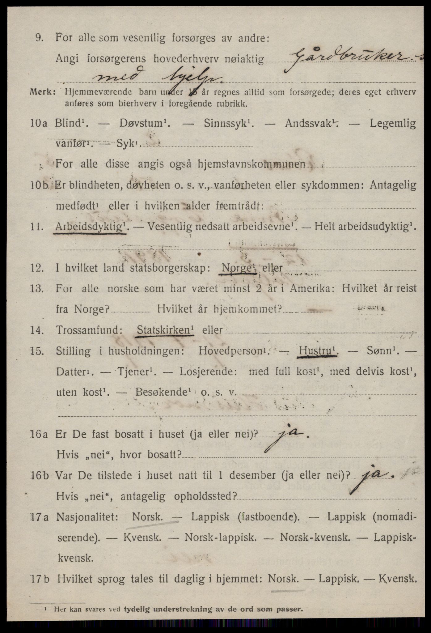 SAT, 1920 census for Røros, 1920, p. 5555