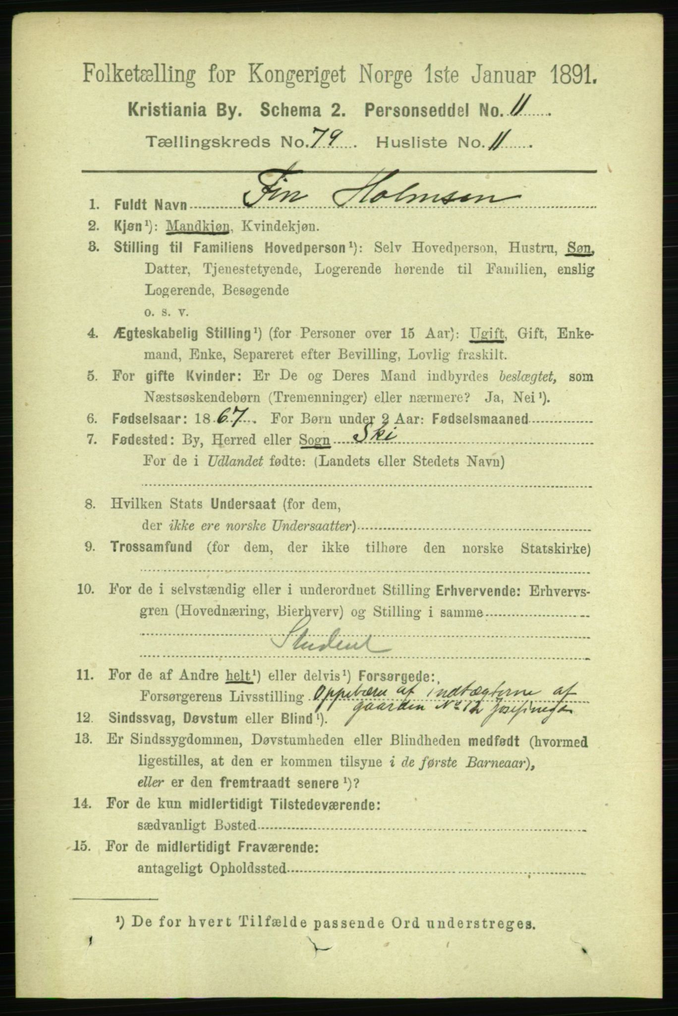 RA, 1891 census for 0301 Kristiania, 1891, p. 41231