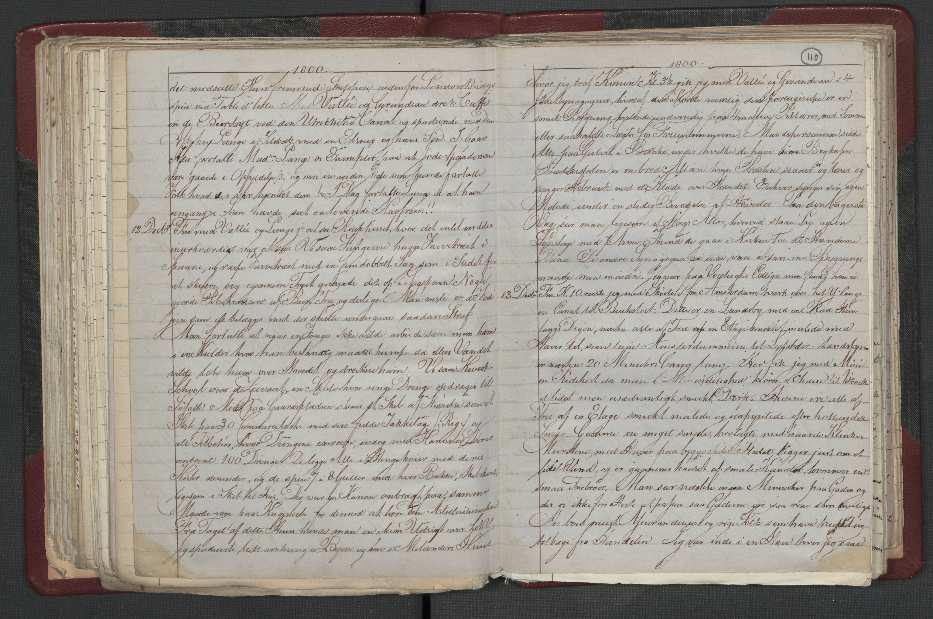 Meltzer, Fredrik, AV/RA-PA-0028/F/L0001: Dagbok for årene 1796-1808, 1811, 1817, 1796-1817, p. 109b-110a