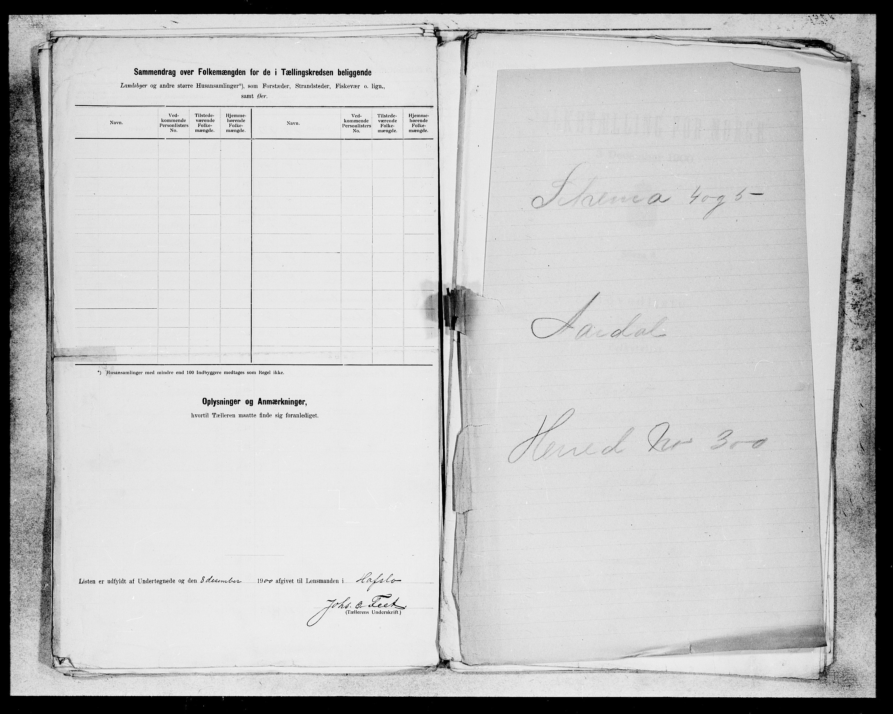 SAB, 1900 census for Hafslo, 1900, p. 19