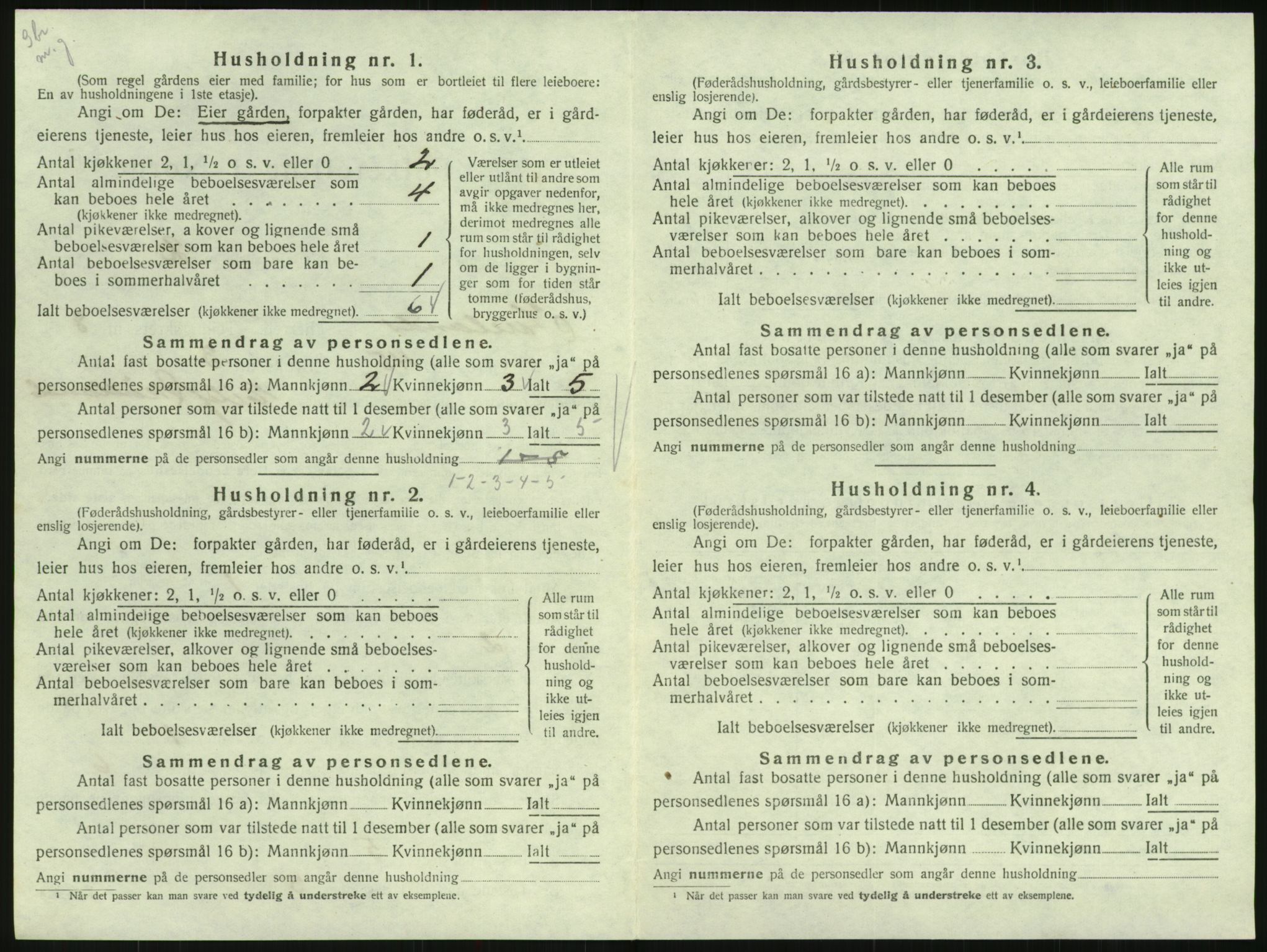 SAK, 1920 census for Iveland, 1920, p. 376