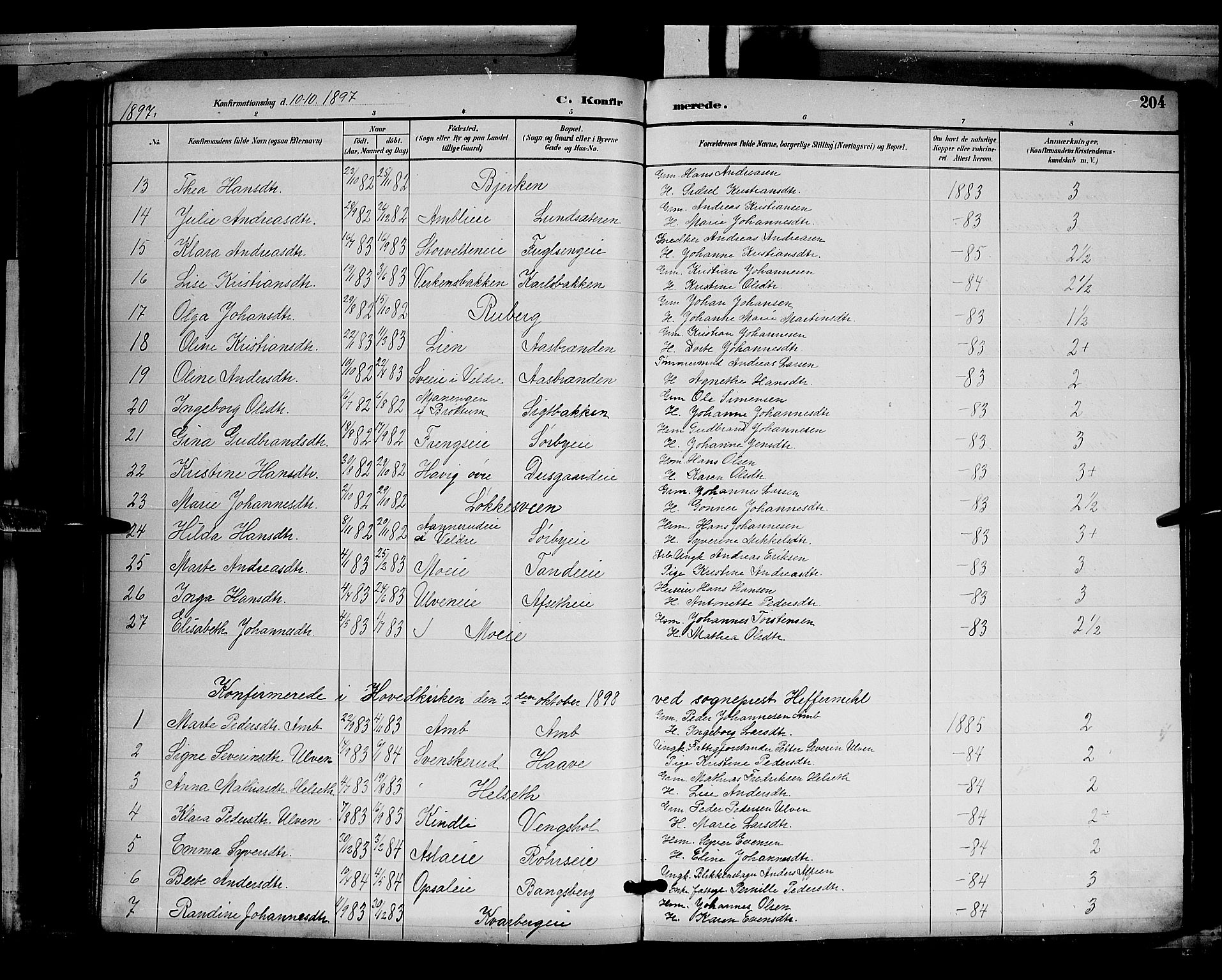 Ringsaker prestekontor, SAH/PREST-014/L/La/L0012: Parish register (copy) no. 12, 1891-1902, p. 204