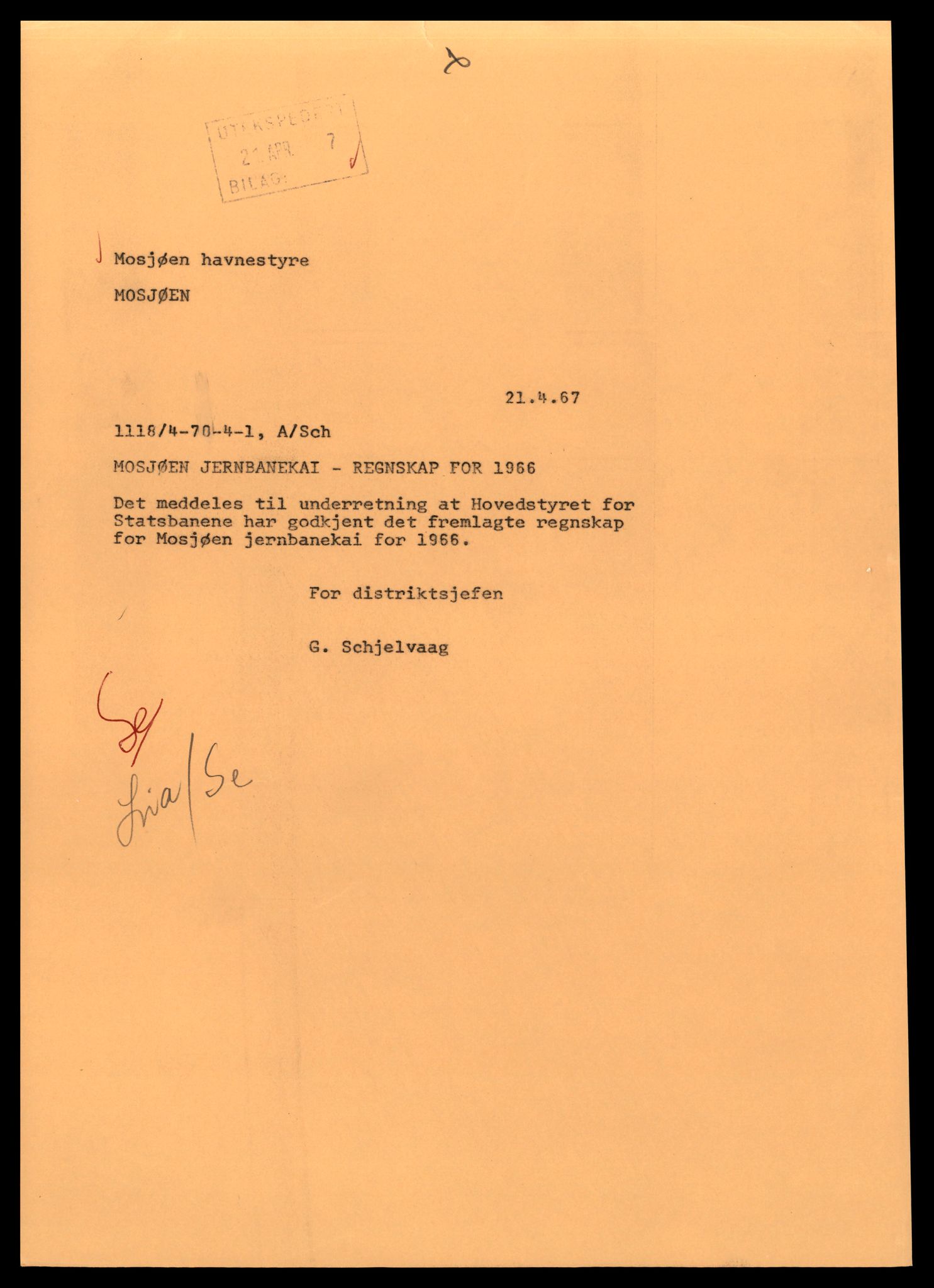 Norges statsbaner (NSB) - Trondheim distrikt, AV/SAT-A-6436/0002/Dd/L0817: --, 1953-1980, p. 511