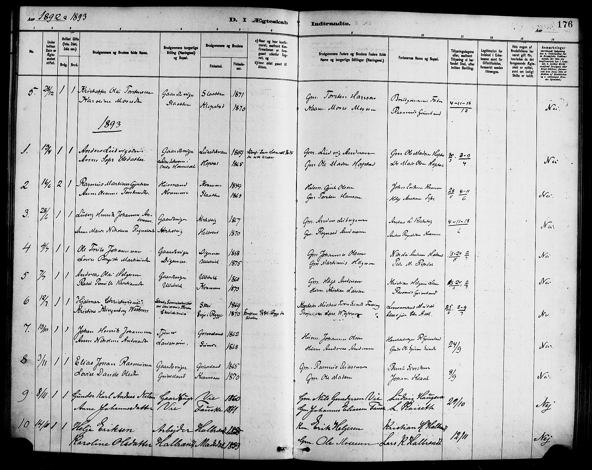 Førde sokneprestembete, SAB/A-79901/H/Haa/Haab/L0001: Parish register (official) no. B 1, 1880-1898, p. 176