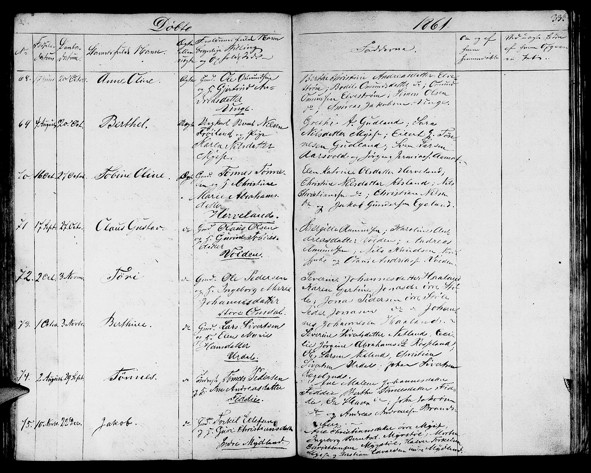 Sokndal sokneprestkontor, AV/SAST-A-101808: Parish register (copy) no. B 2, 1849-1865, p. 333