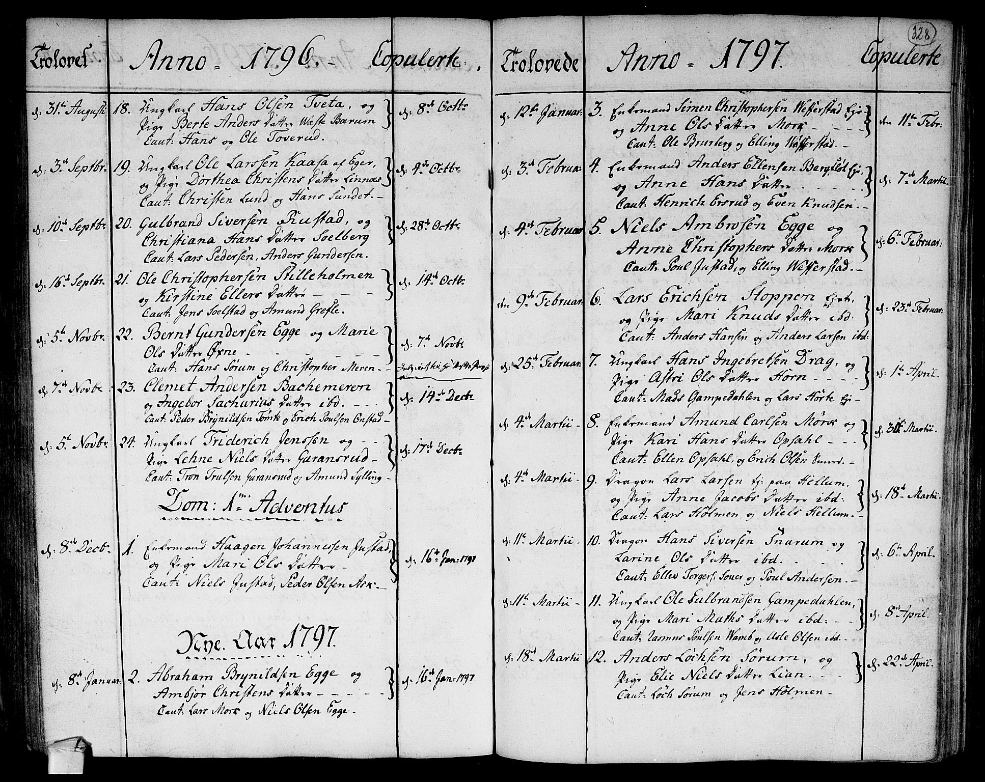 Lier kirkebøker, AV/SAKO-A-230/F/Fa/L0007: Parish register (official) no. I 7, 1794-1813, p. 328