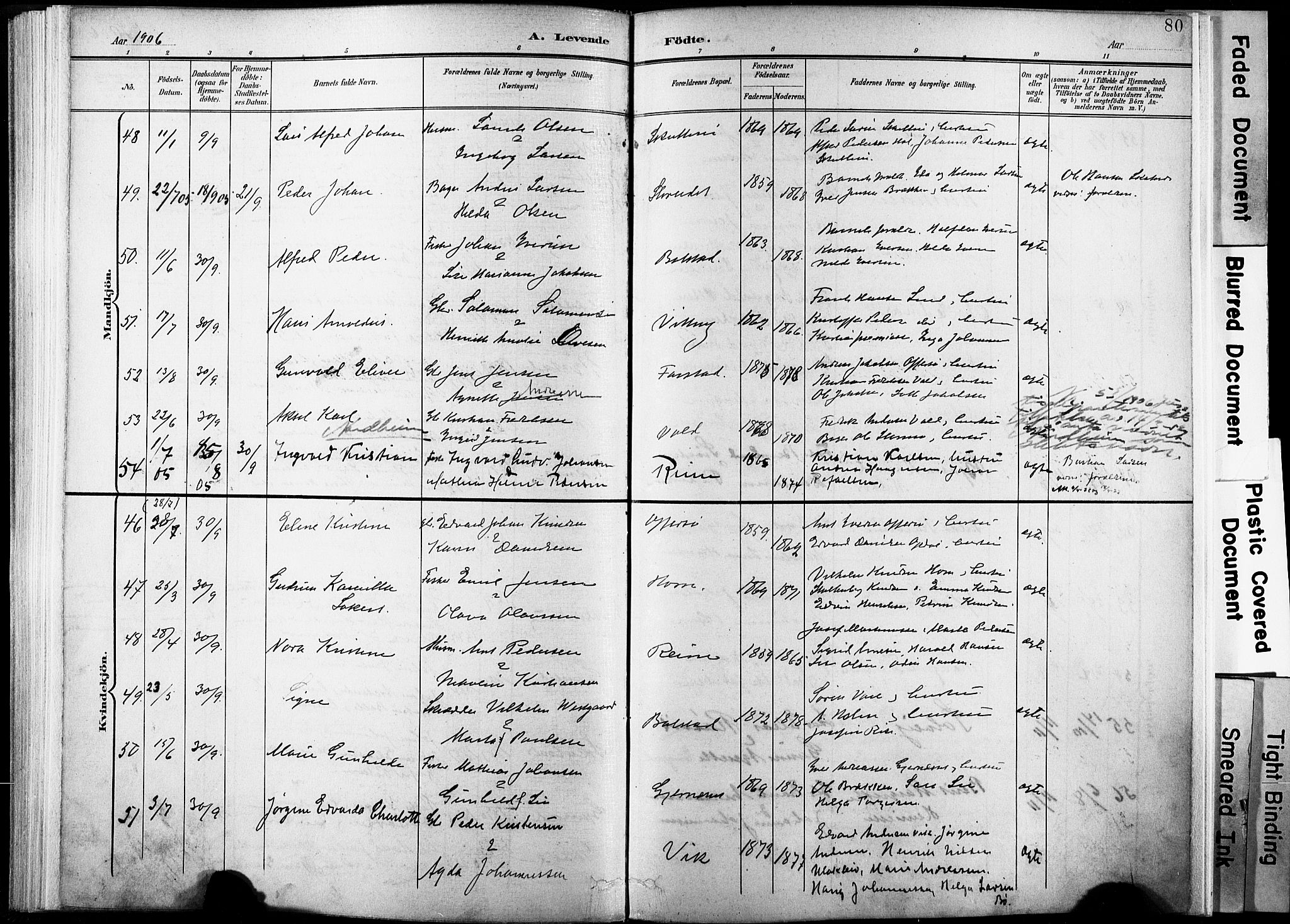 Ministerialprotokoller, klokkerbøker og fødselsregistre - Nordland, SAT/A-1459/881/L1151: Parish register (official) no. 881A04, 1899-1907, p. 80