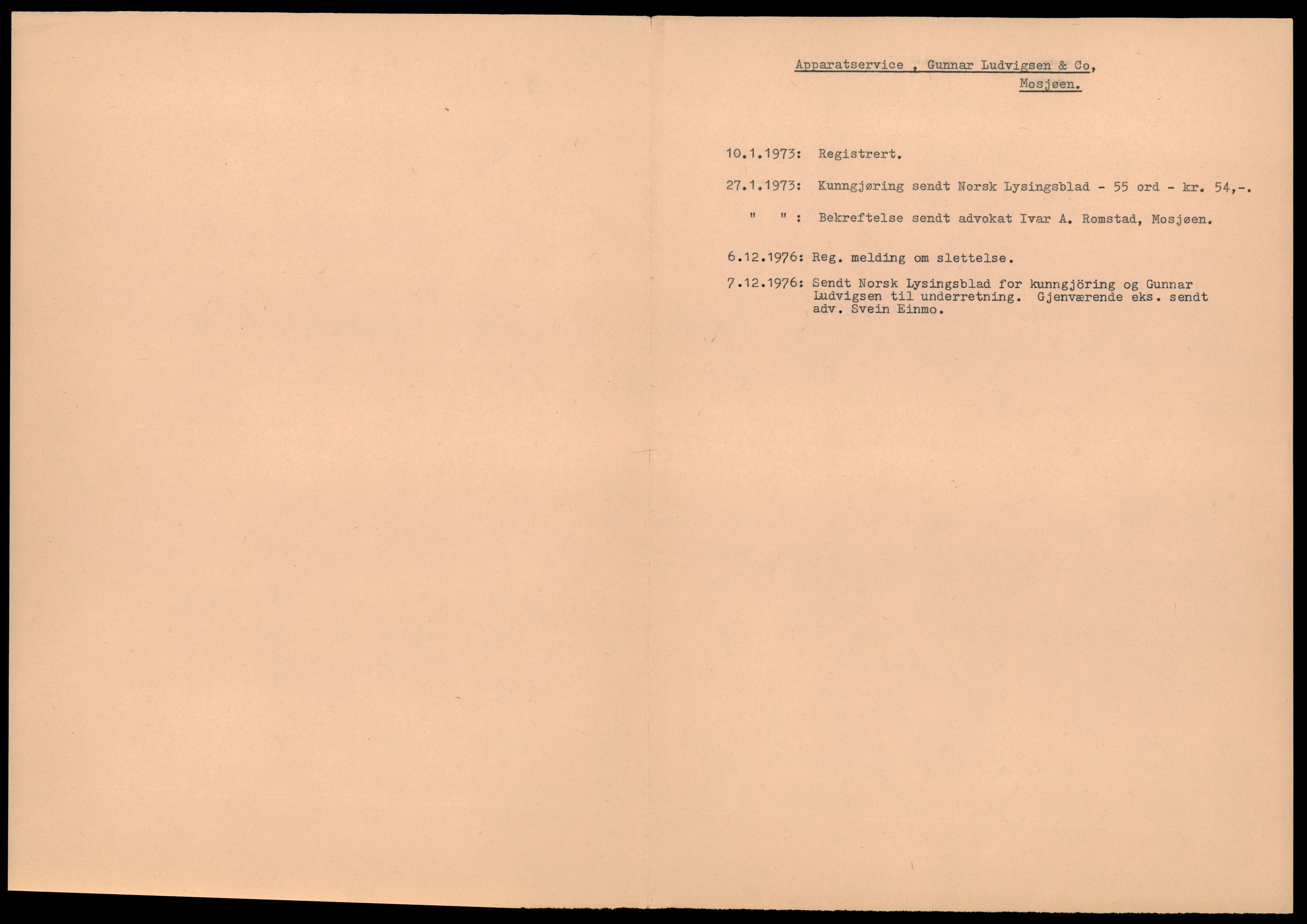 Alstahaug sorenskriveri, AV/SAT-A-1009/2/J/Jc/Jcb/L0001: Enkeltmannsforetak, A-D, 1944-1990, p. 1