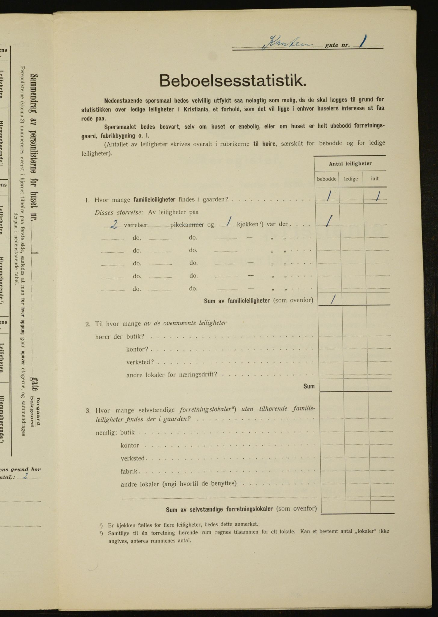 OBA, Municipal Census 1912 for Kristiania, 1912, p. 48443