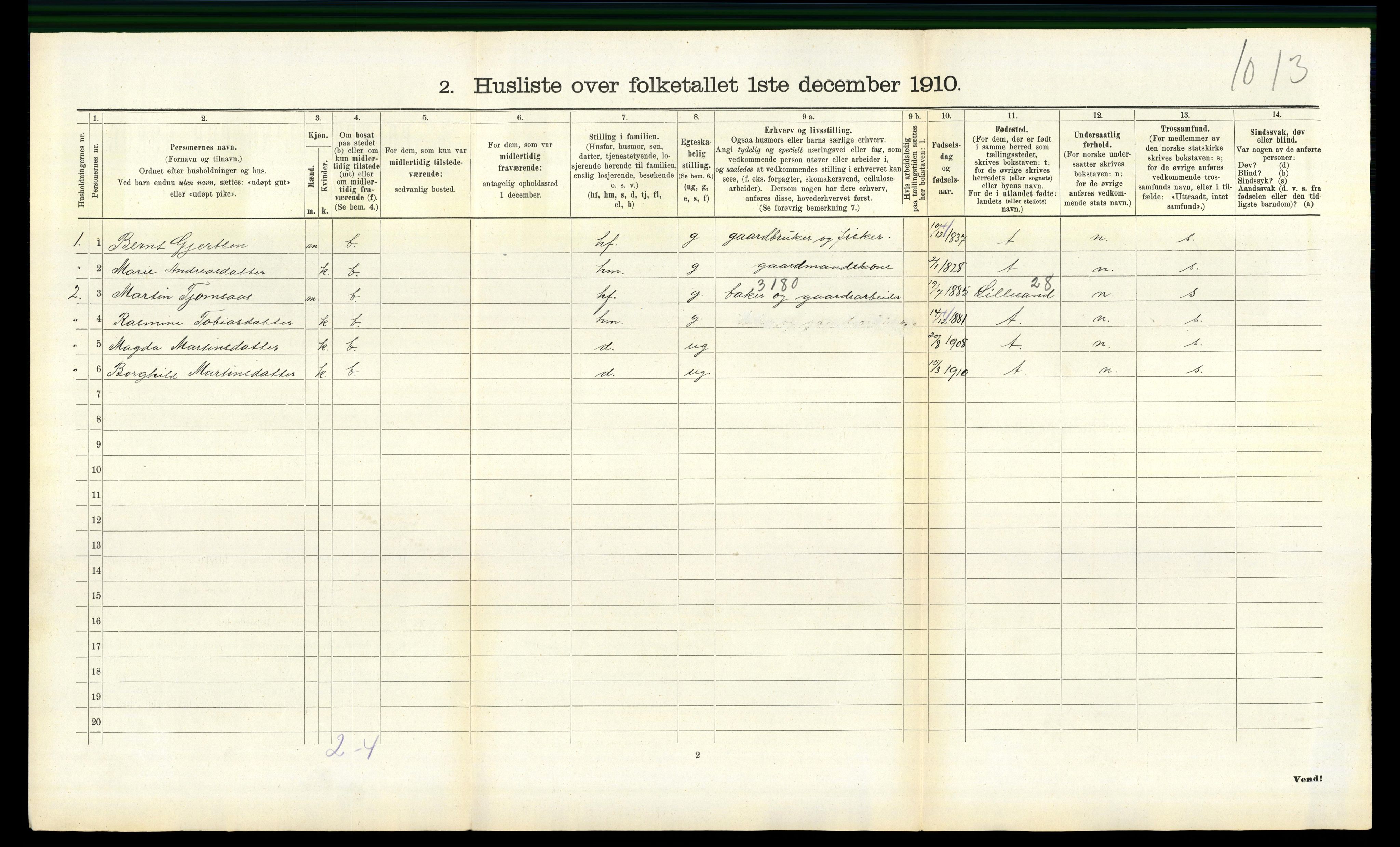 RA, 1910 census for Halse og Harkmark, 1910, p. 991