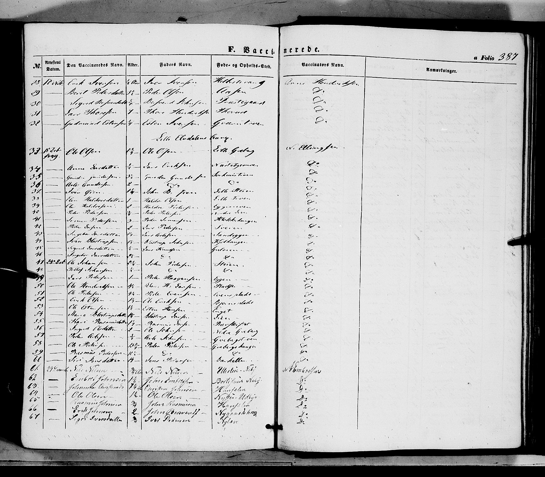 Tynset prestekontor, AV/SAH-PREST-058/H/Ha/Haa/L0020: Parish register (official) no. 20, 1848-1862, p. 387