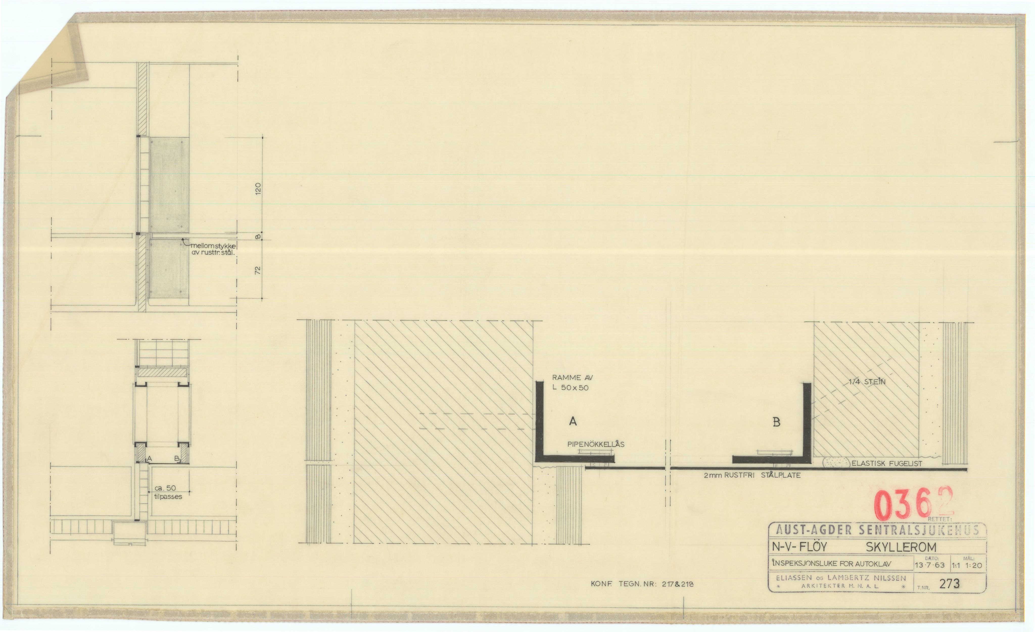 Eliassen og Lambertz-Nilssen Arkitekter, AAKS/PA-2983/T/T01/L0002: Tegningskogger 0362, 1960-1966, p. 17