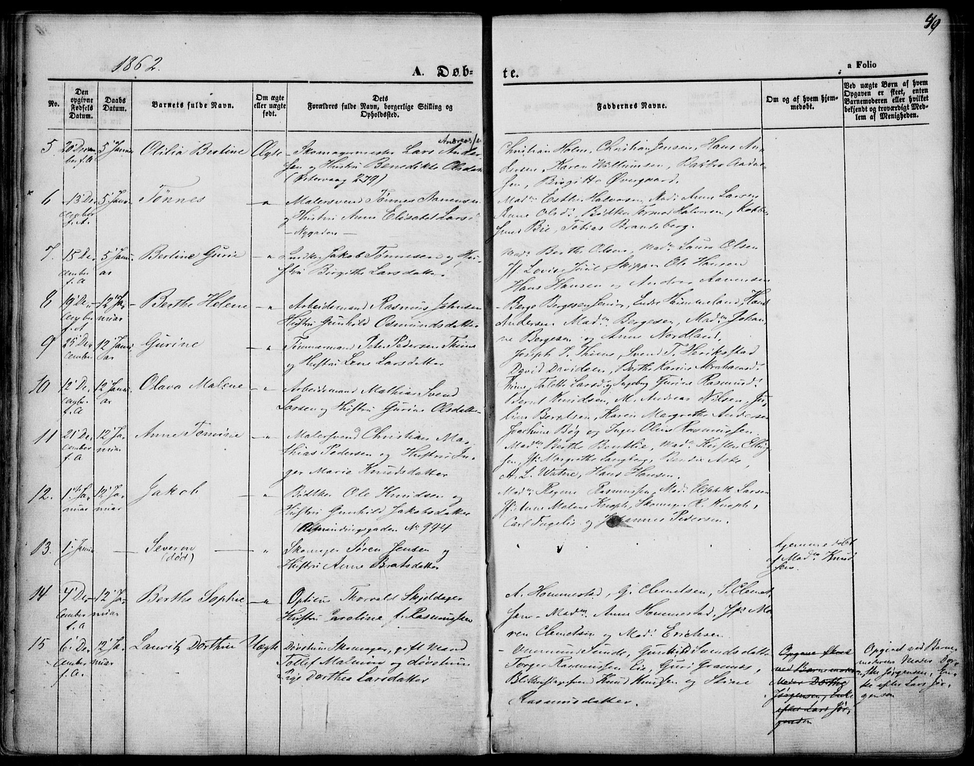 St. Petri sokneprestkontor, AV/SAST-A-101813/001/30/30BA/L0001: Parish register (official) no. A 1, 1861-1868, p. 40