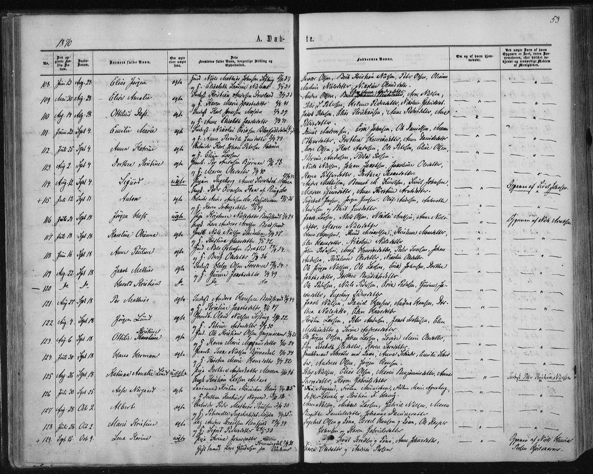 Ministerialprotokoller, klokkerbøker og fødselsregistre - Nordland, SAT/A-1459/820/L0294: Parish register (official) no. 820A15, 1866-1879, p. 53