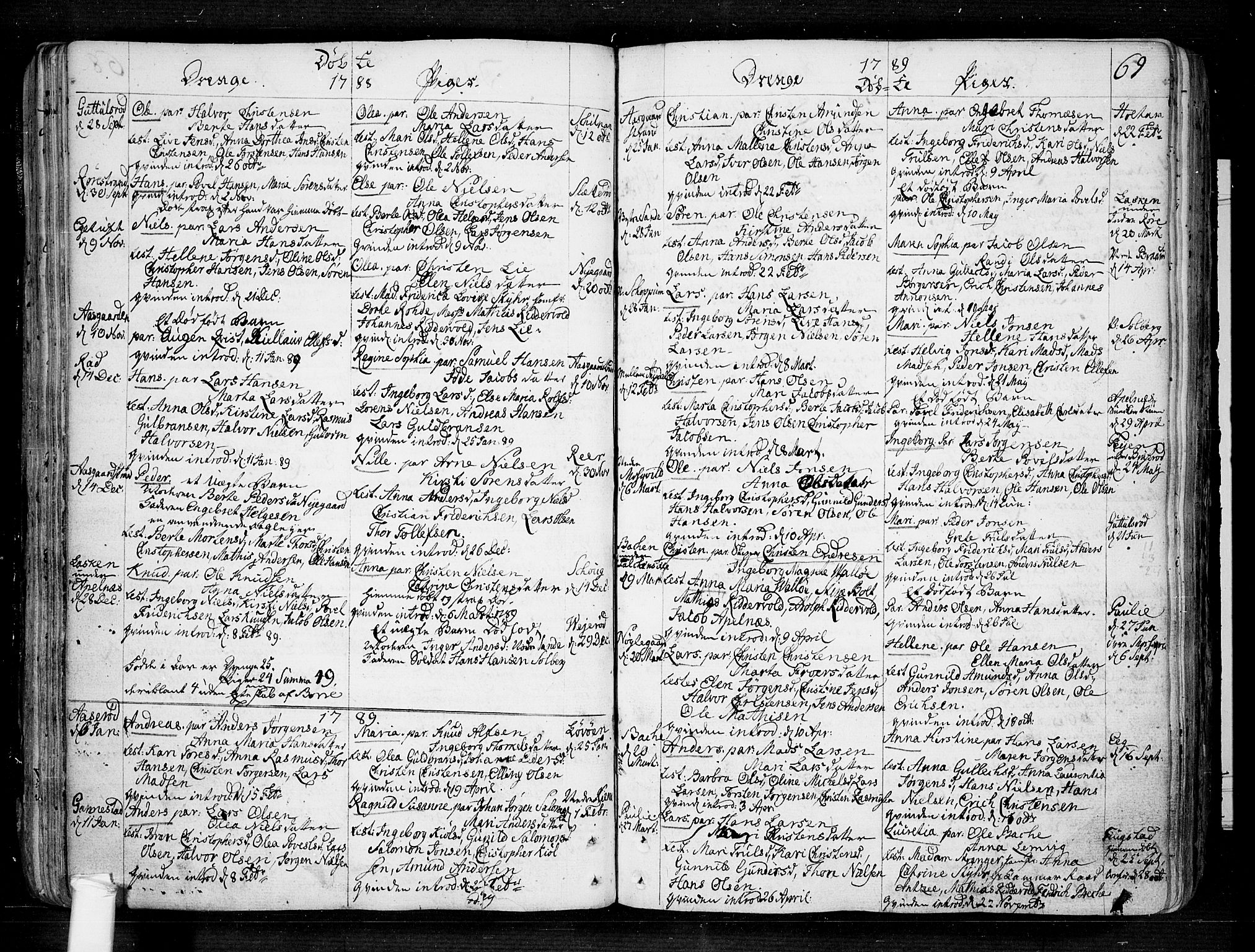Borre kirkebøker, SAKO/A-338/F/Fa/L0002: Parish register (official) no. I 2, 1752-1806, p. 69