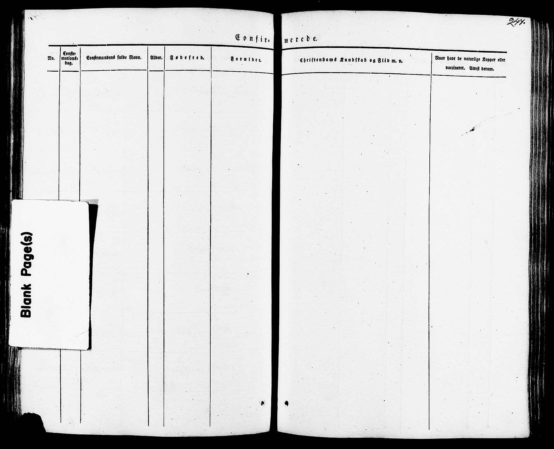 Torvastad sokneprestkontor, SAST/A -101857/H/Ha/Haa/L0007: Parish register (official) no. A 7, 1838-1882, p. 247