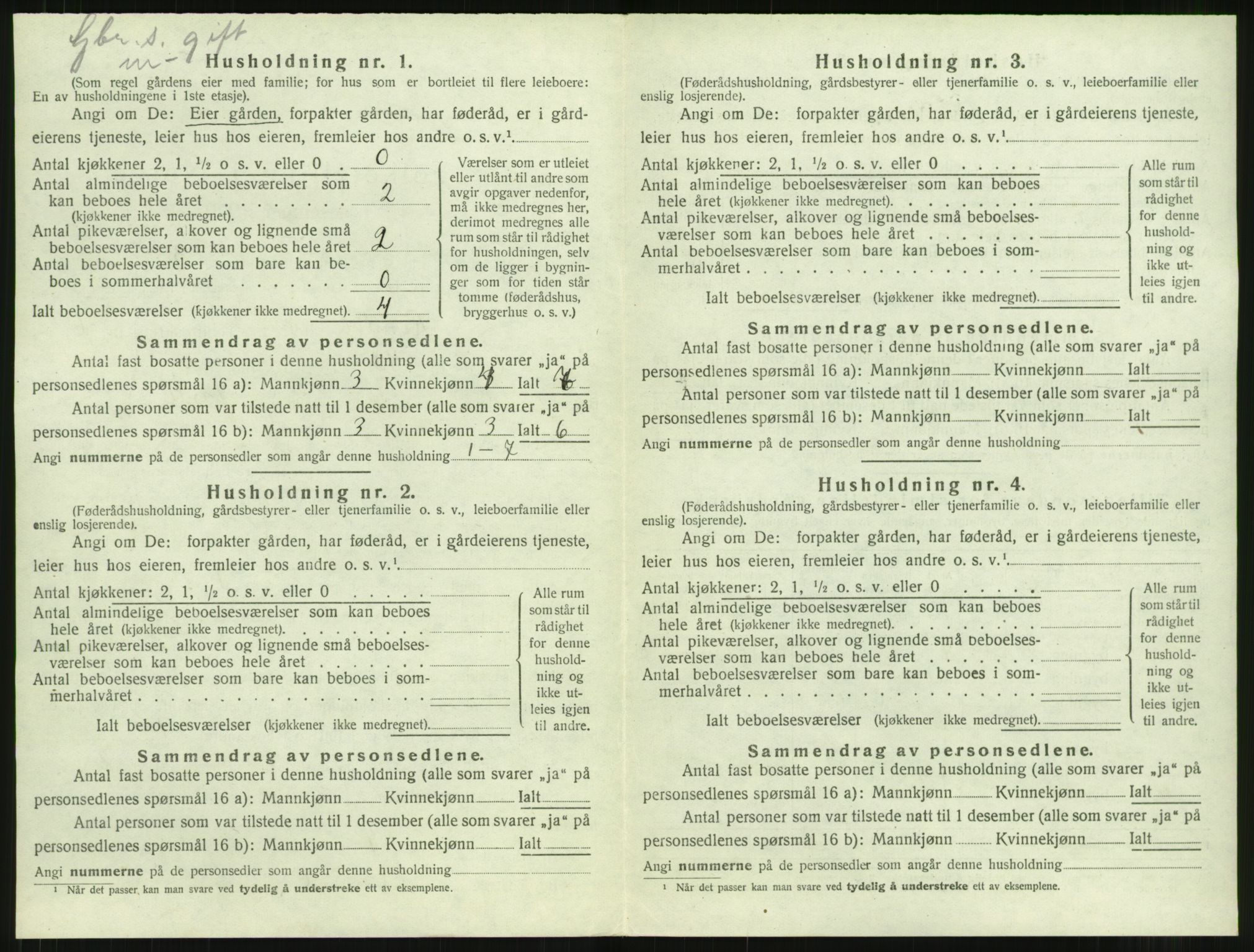 SAT, 1920 census for Rindal, 1920, p. 437