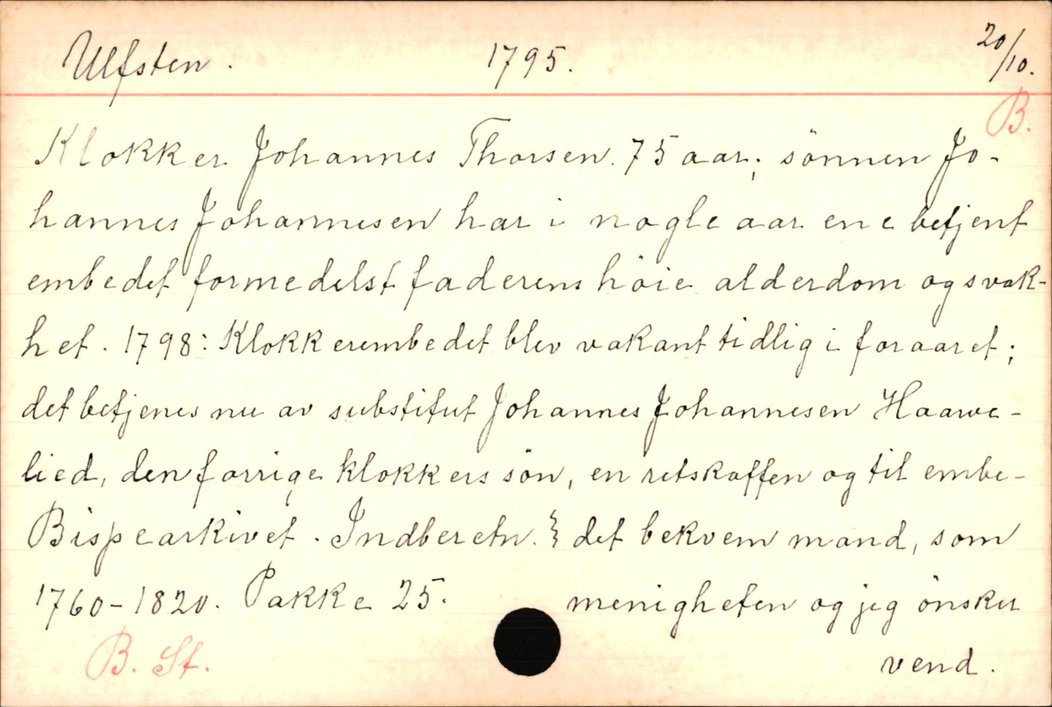 Haugen, Johannes - lærer, AV/SAB-SAB/PA-0036/01/L0001: Om klokkere og lærere, 1521-1904, p. 10588