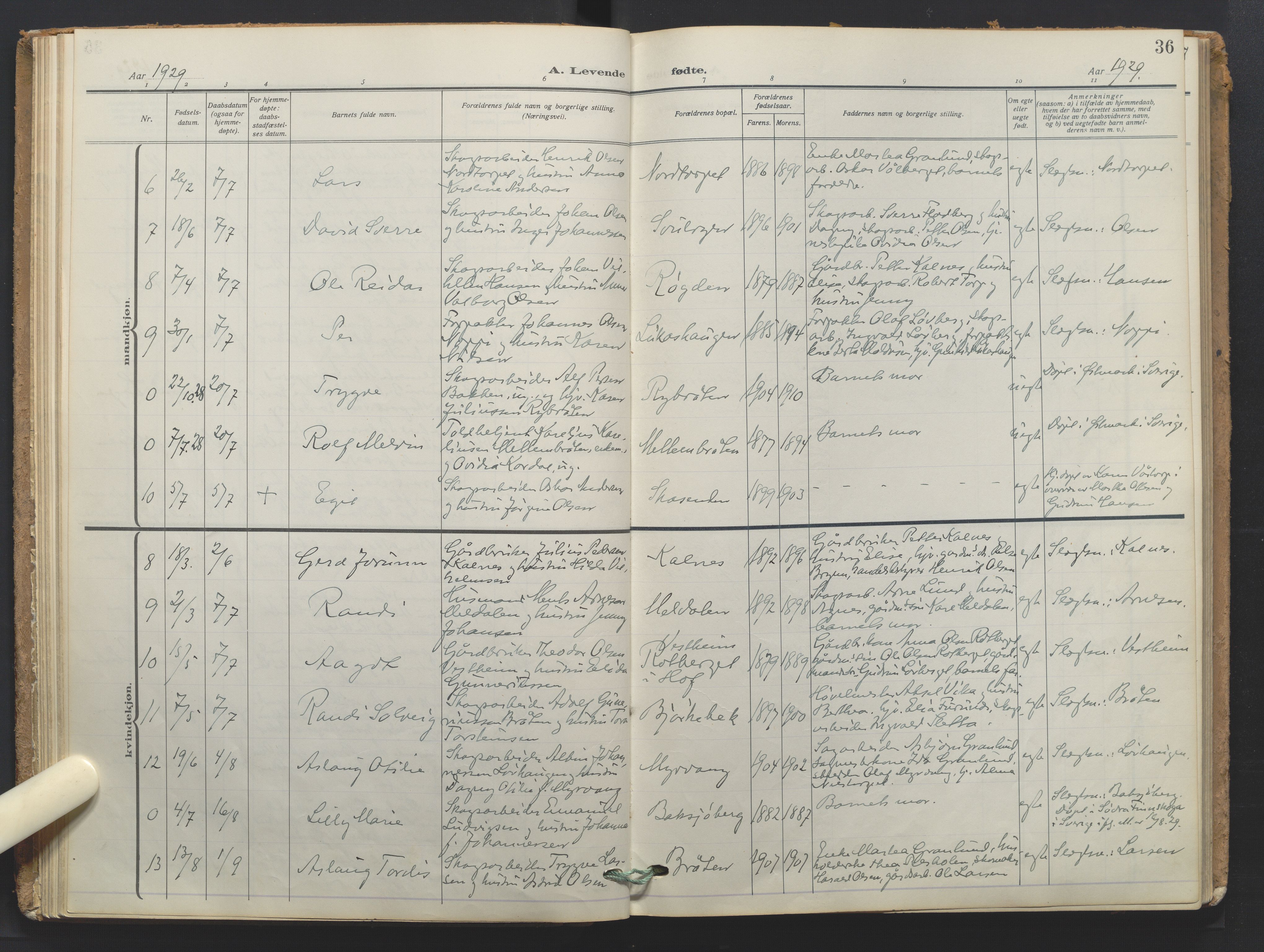 Grue prestekontor, AV/SAH-PREST-036/H/Ha/Haa/L0016: Parish register (official) no. 16, 1916-1947, p. 36