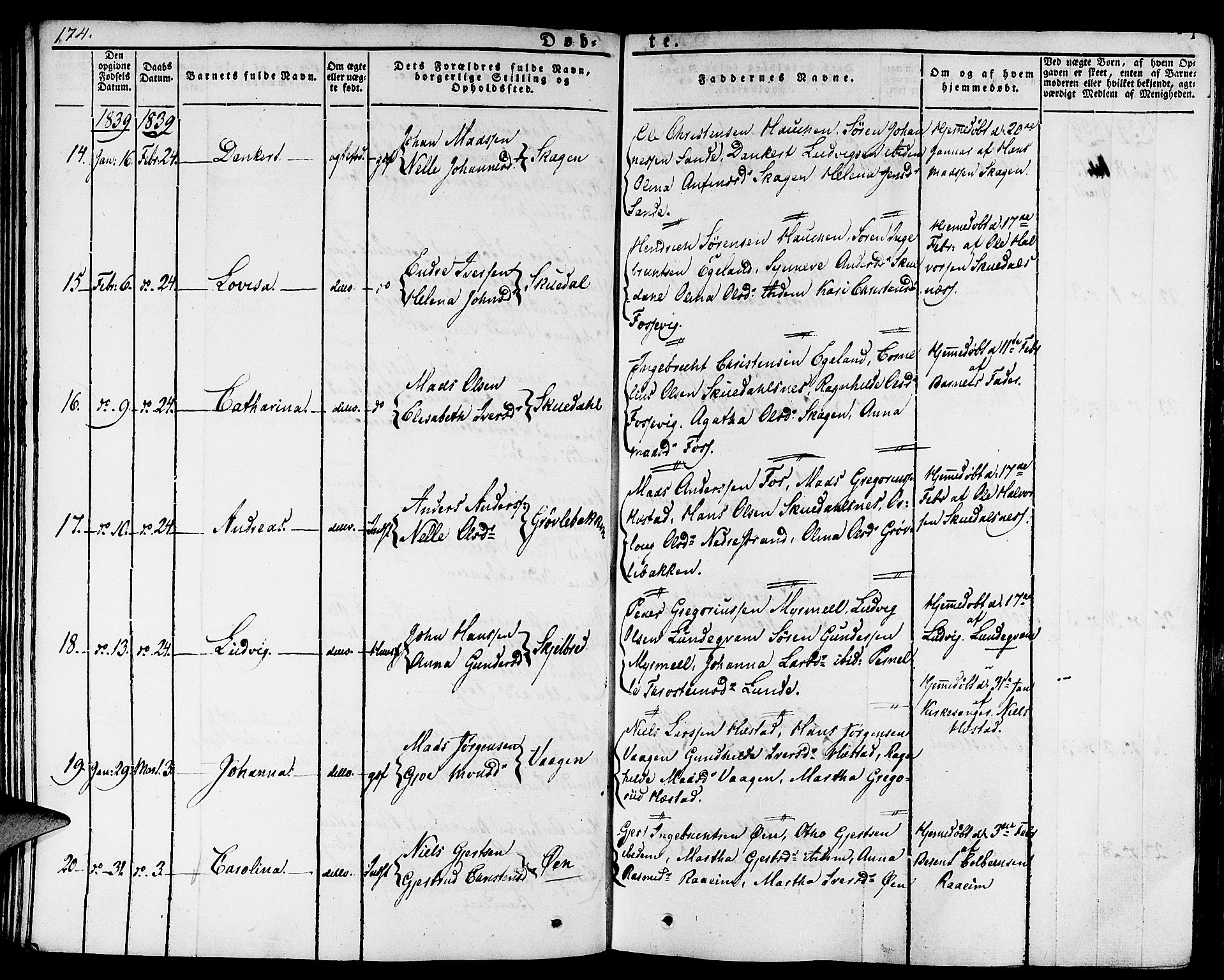 Gaular sokneprestembete, SAB/A-80001/H/Haa: Parish register (official) no. A 3, 1821-1840, p. 174