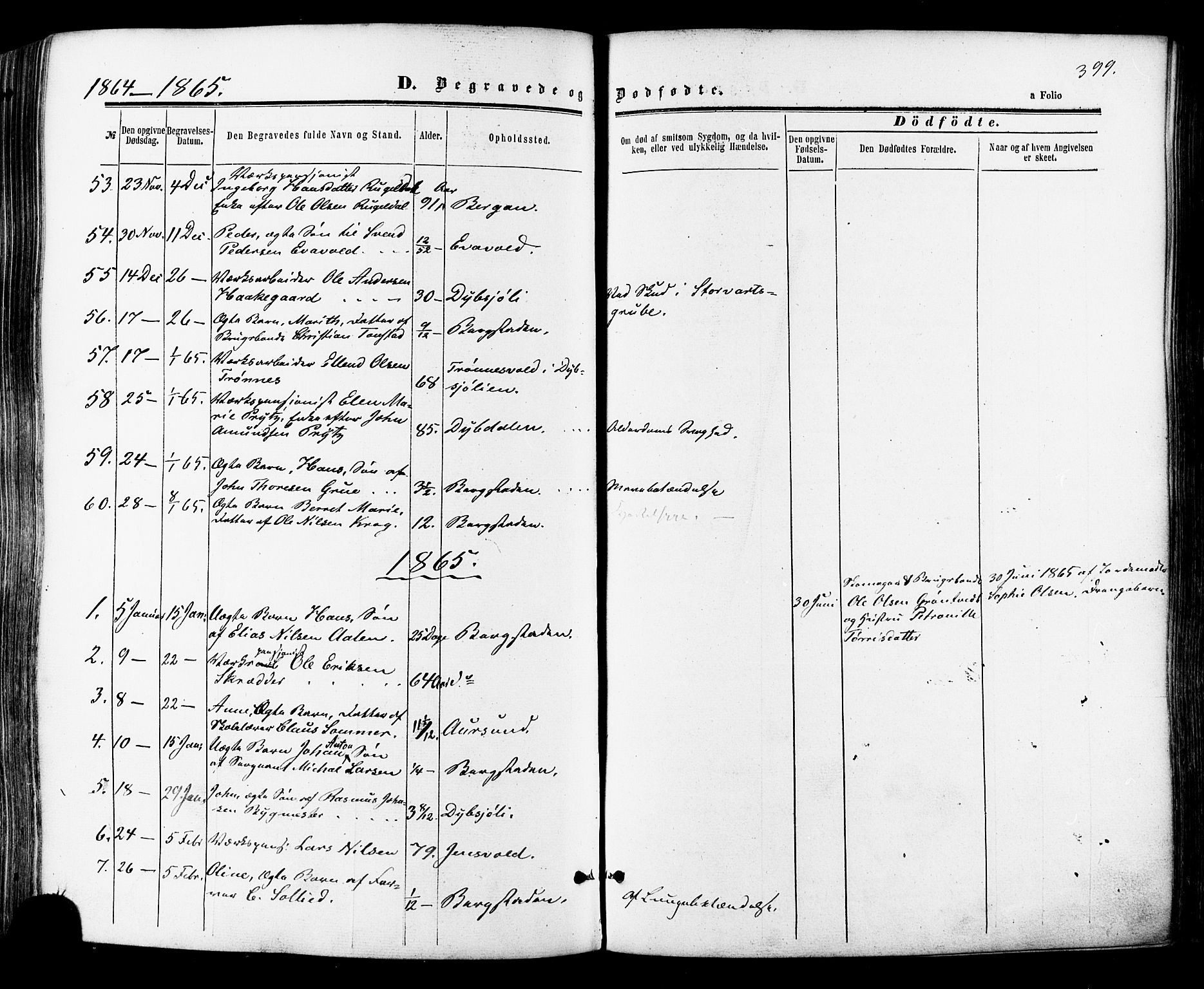 Ministerialprotokoller, klokkerbøker og fødselsregistre - Sør-Trøndelag, SAT/A-1456/681/L0932: Parish register (official) no. 681A10, 1860-1878, p. 399