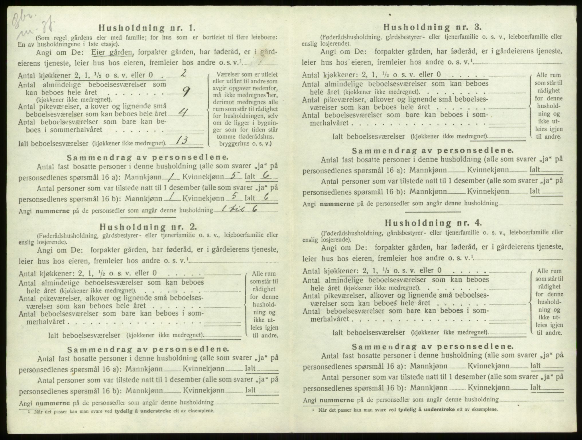 SAB, 1920 census for Stryn, 1920, p. 556