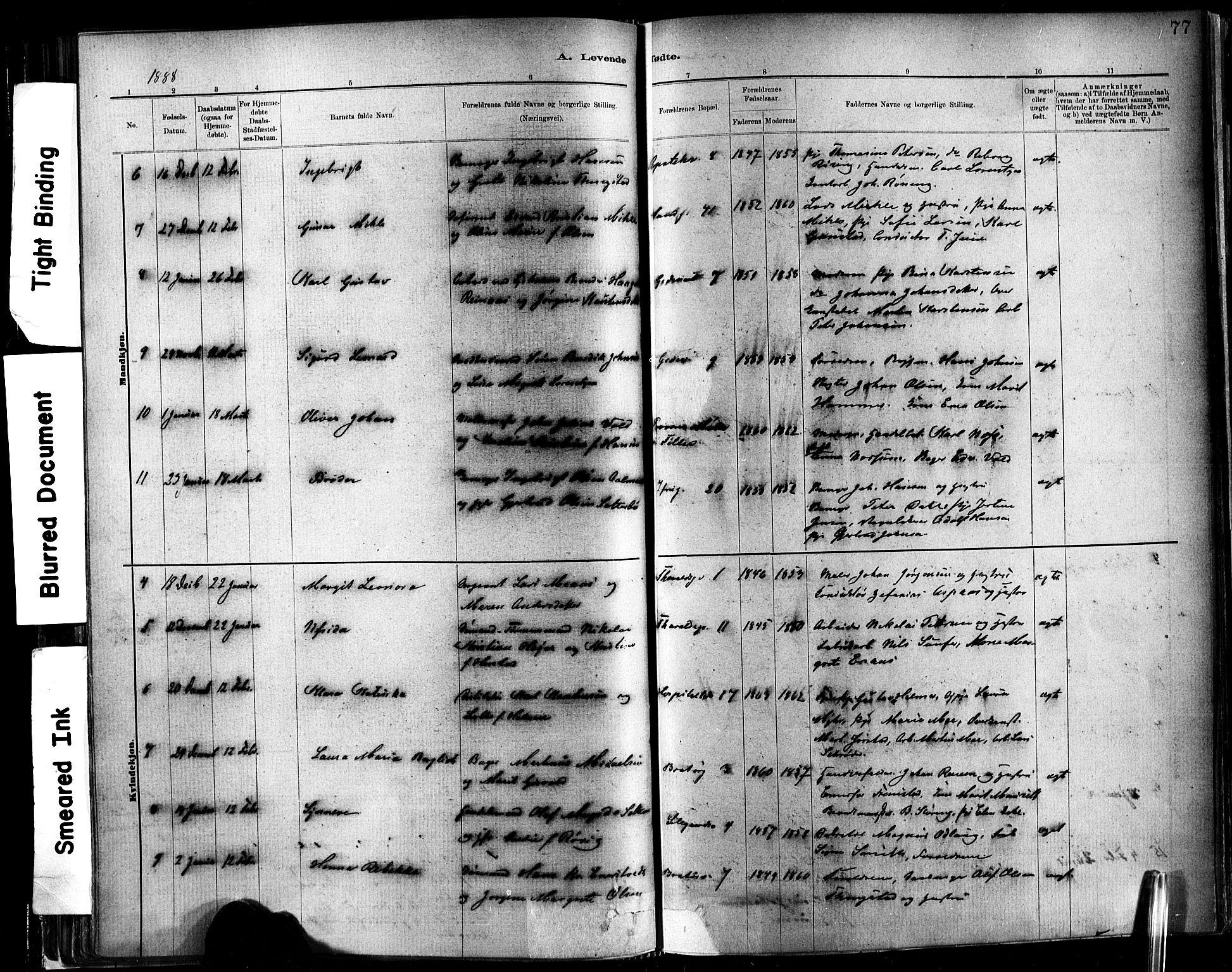 Ministerialprotokoller, klokkerbøker og fødselsregistre - Sør-Trøndelag, SAT/A-1456/602/L0119: Parish register (official) no. 602A17, 1880-1901, p. 77