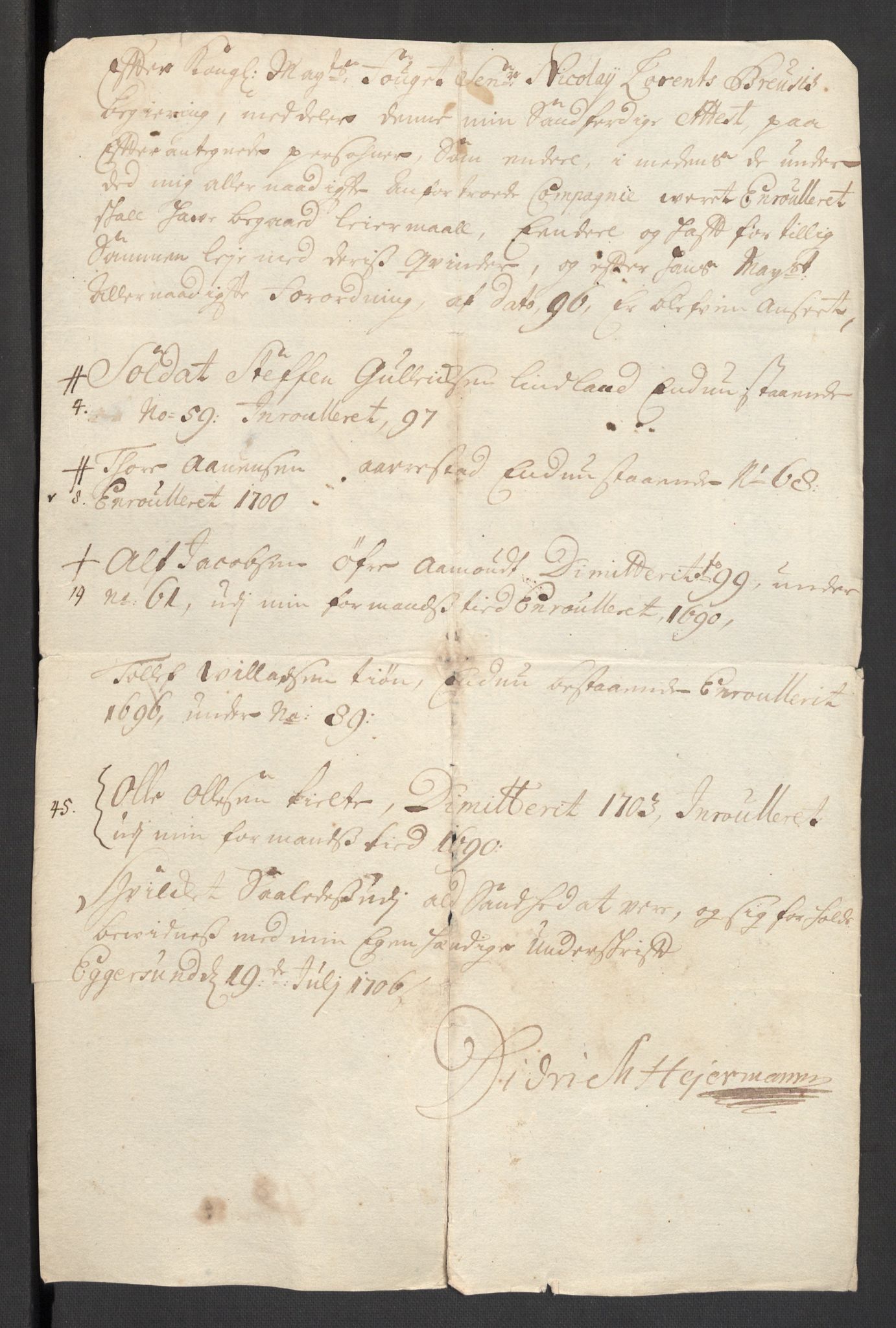 Rentekammeret inntil 1814, Reviderte regnskaper, Fogderegnskap, AV/RA-EA-4092/R46/L2730: Fogderegnskap Jæren og Dalane, 1699, p. 285