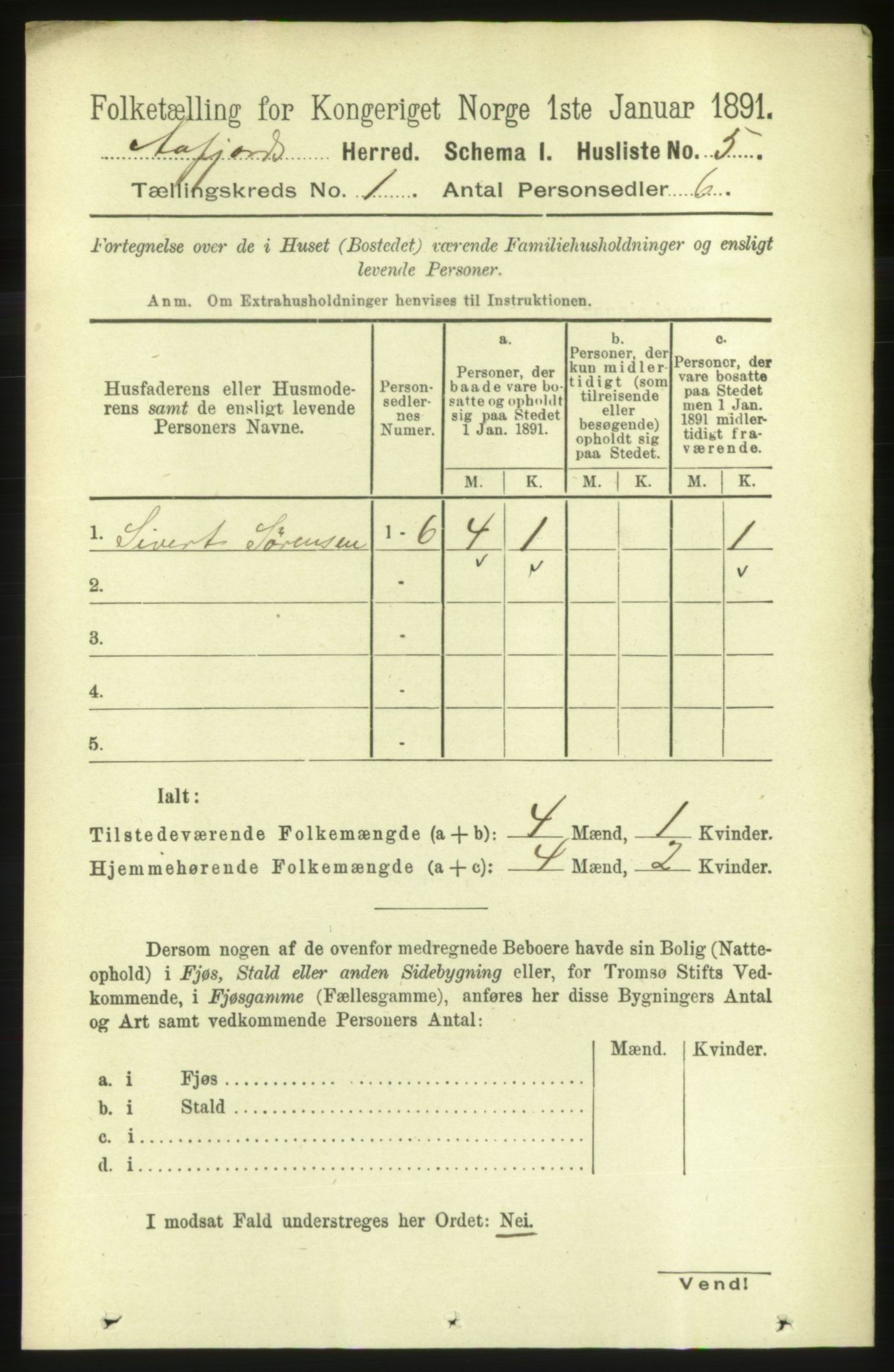 RA, 1891 census for 1630 Åfjord, 1891, p. 41