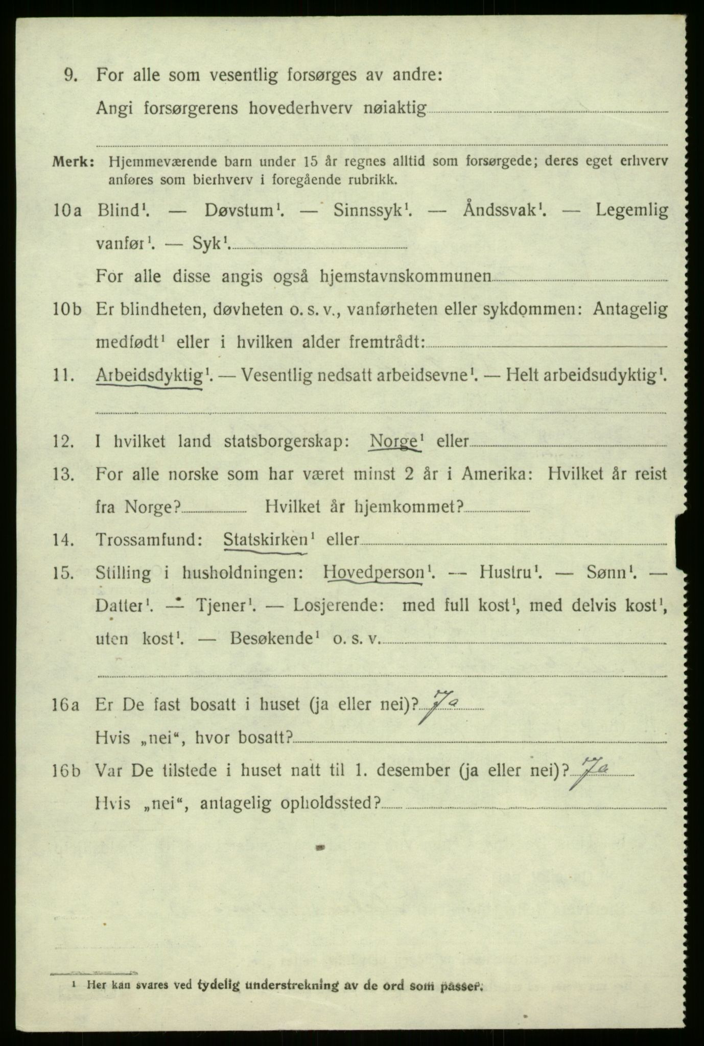 SAB, 1920 census for Førde, 1920, p. 4269