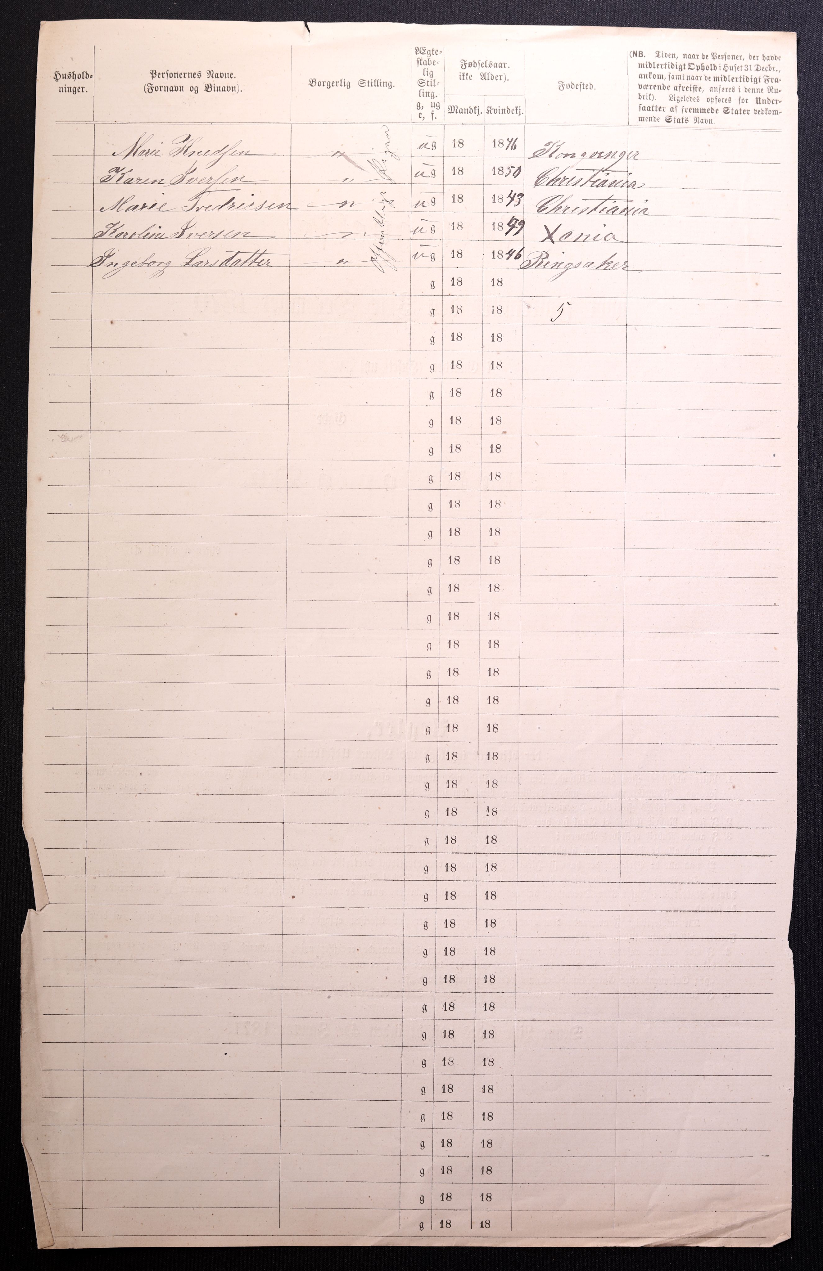 RA, 1870 census for 0301 Kristiania, 1870, p. 2259