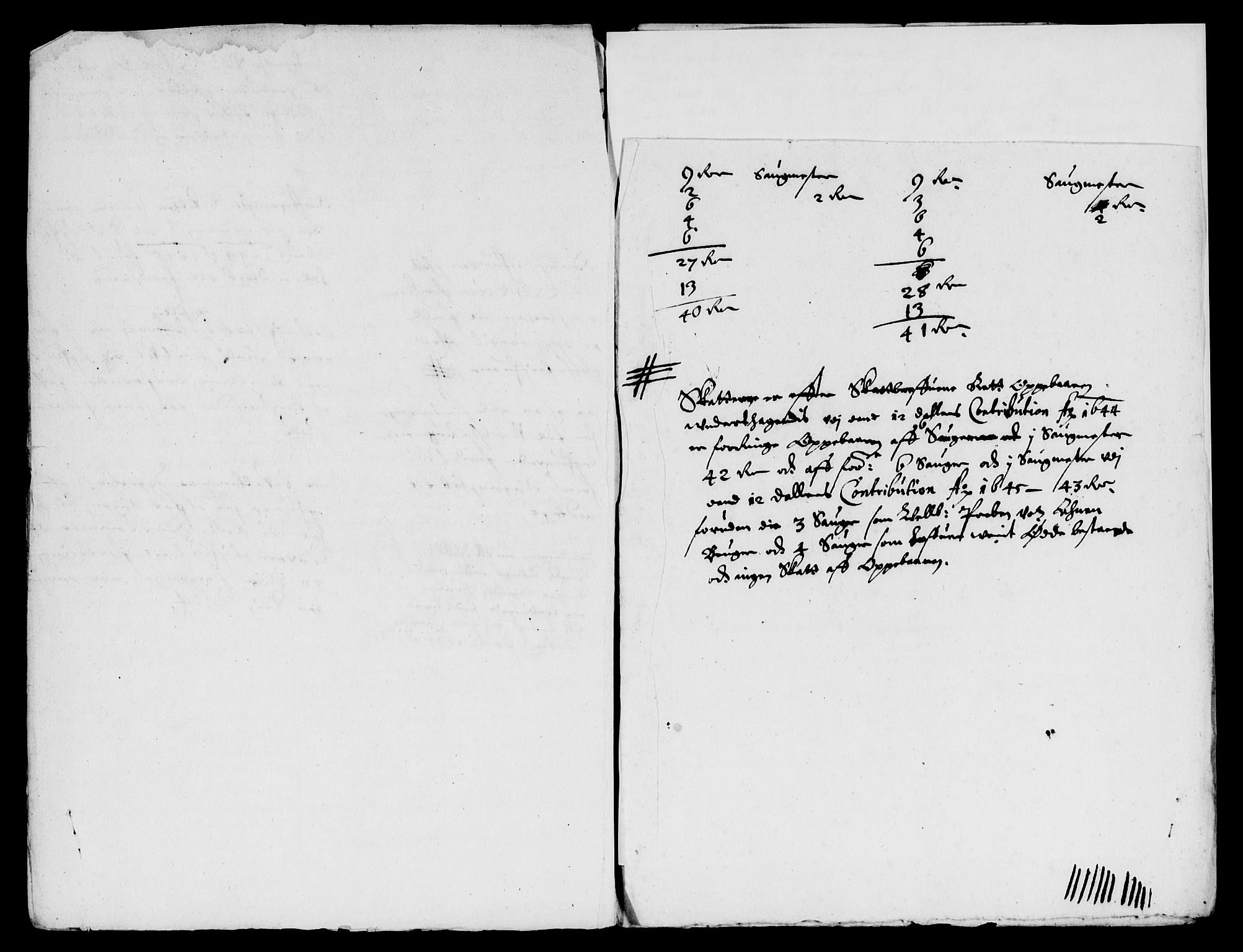 Rentekammeret inntil 1814, Reviderte regnskaper, Lensregnskaper, AV/RA-EA-5023/R/Rb/Rbn/L0003: Numedal og Sandsvær len, 1643-1648