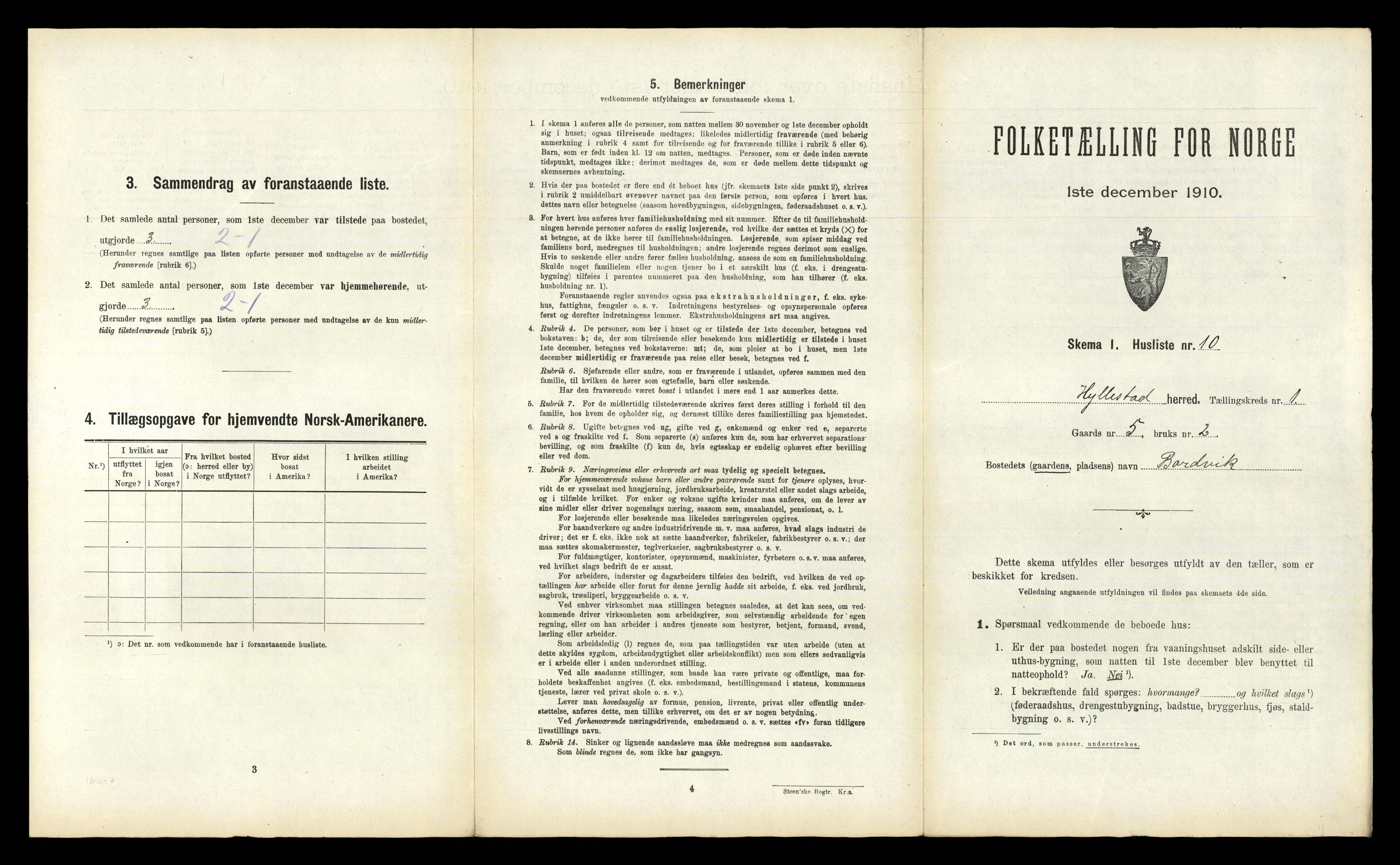 RA, 1910 census for Hyllestad, 1910, p. 67